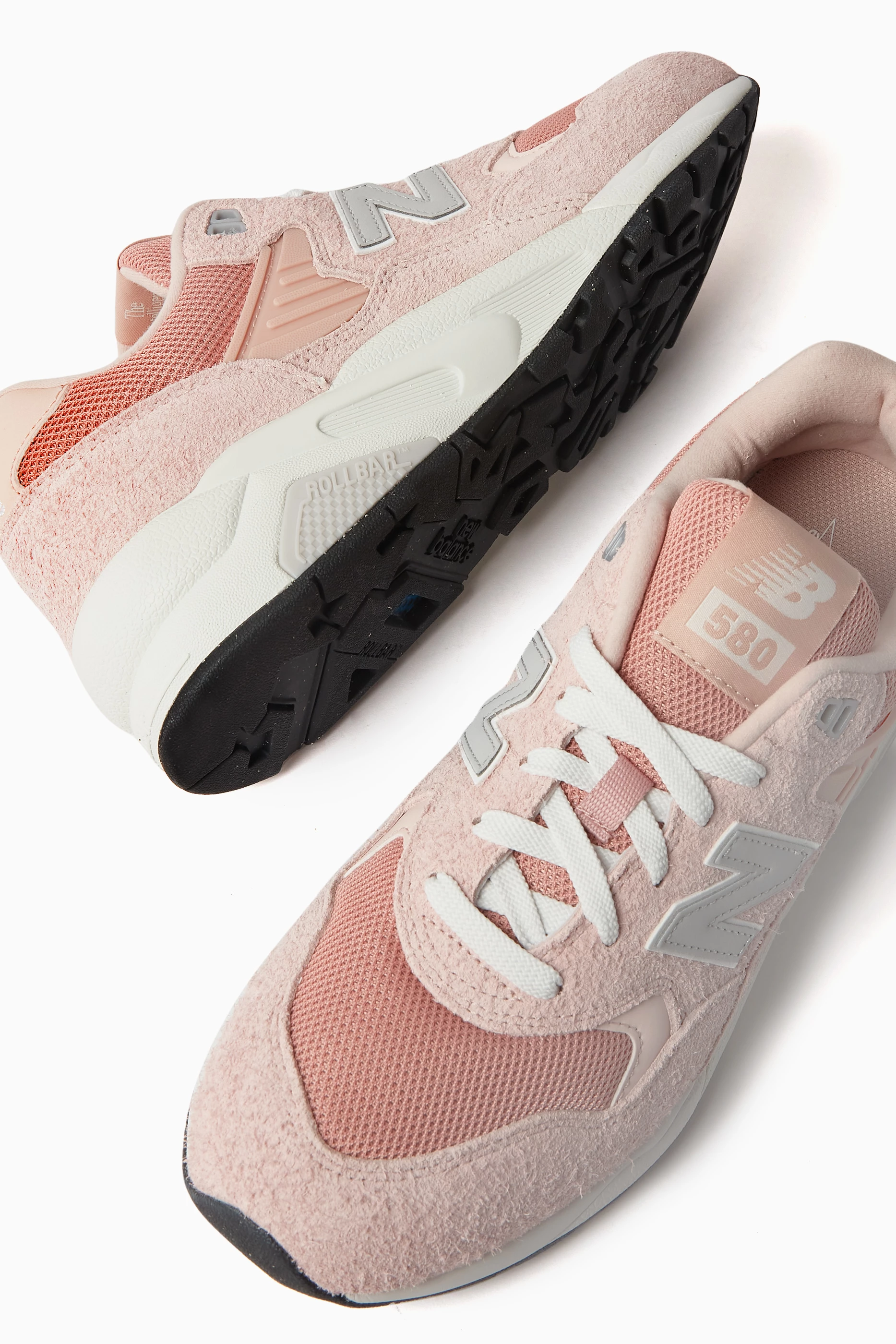 Buy New Balance Pink 580 Sneakers in Suede For Men Online Ounass Saudi