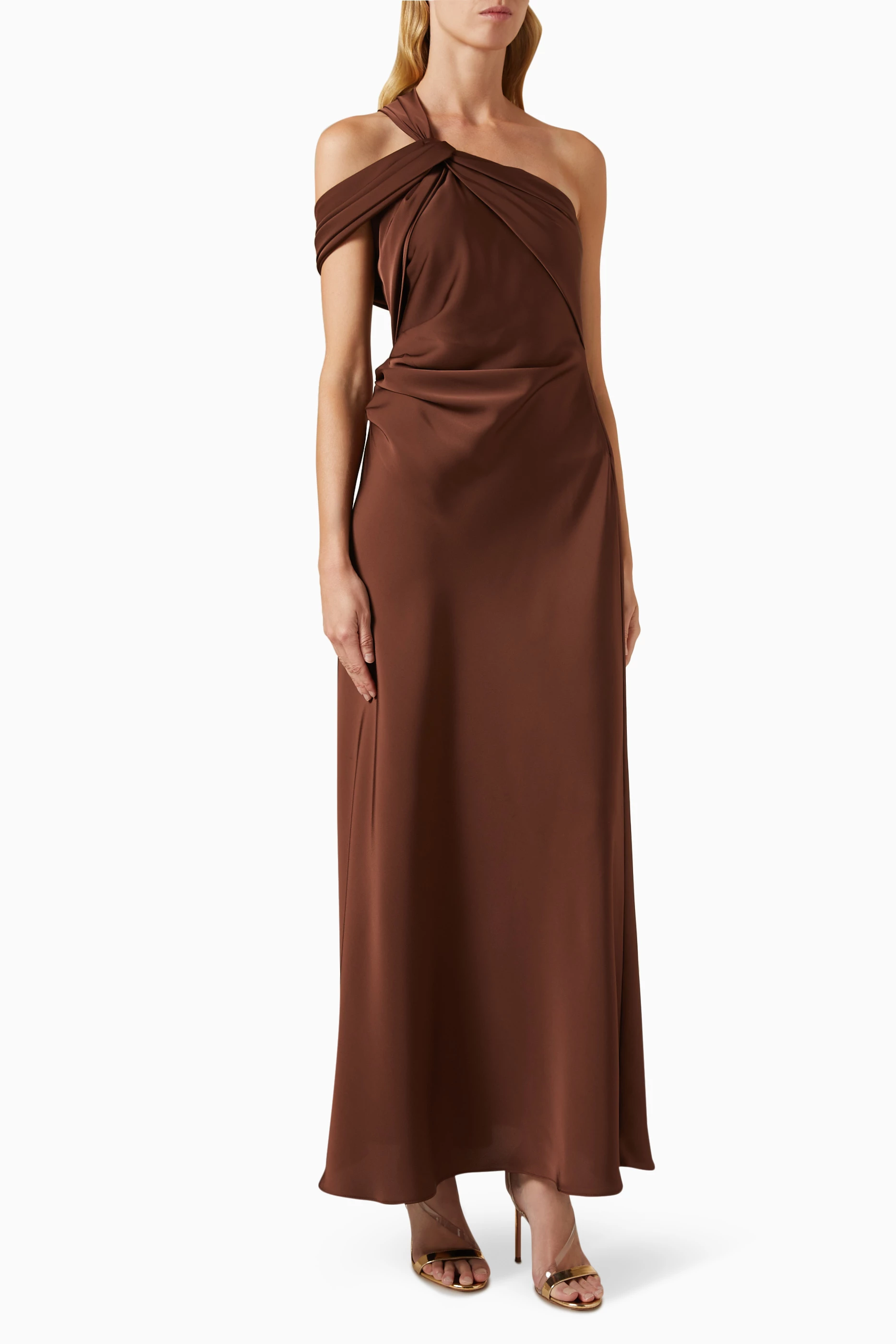 Buy Misha Brown Abrielle Midi Dress in Satin For Women Online | Ounass Saudi