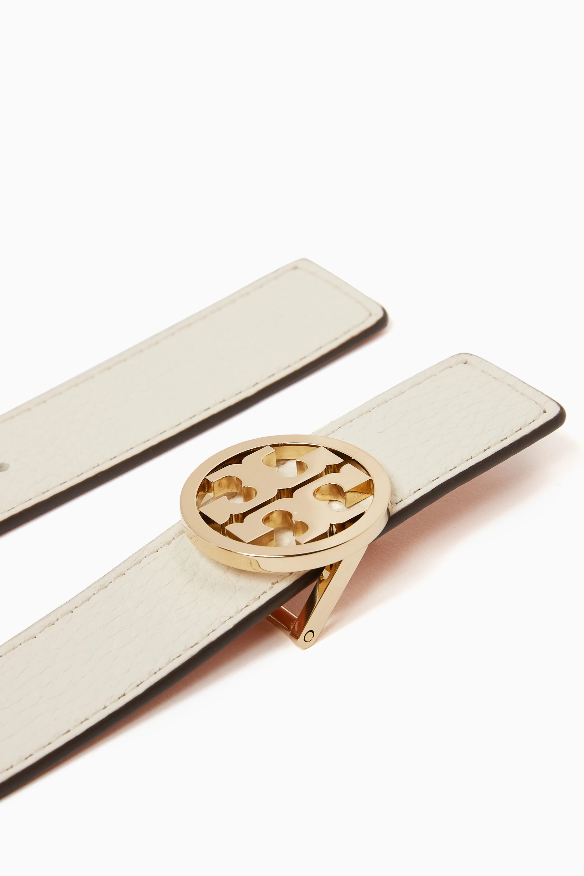 Buy Tory Burch White Miller Reversible Belt in Leather For Women Online Ounass Saudi