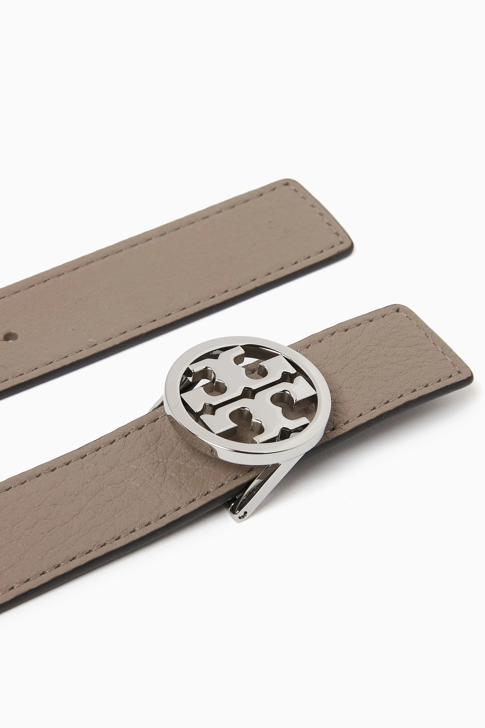 Buy Tory Burch Grey Miller Reversible Belt in Leather For Women Online Ounass Saudi