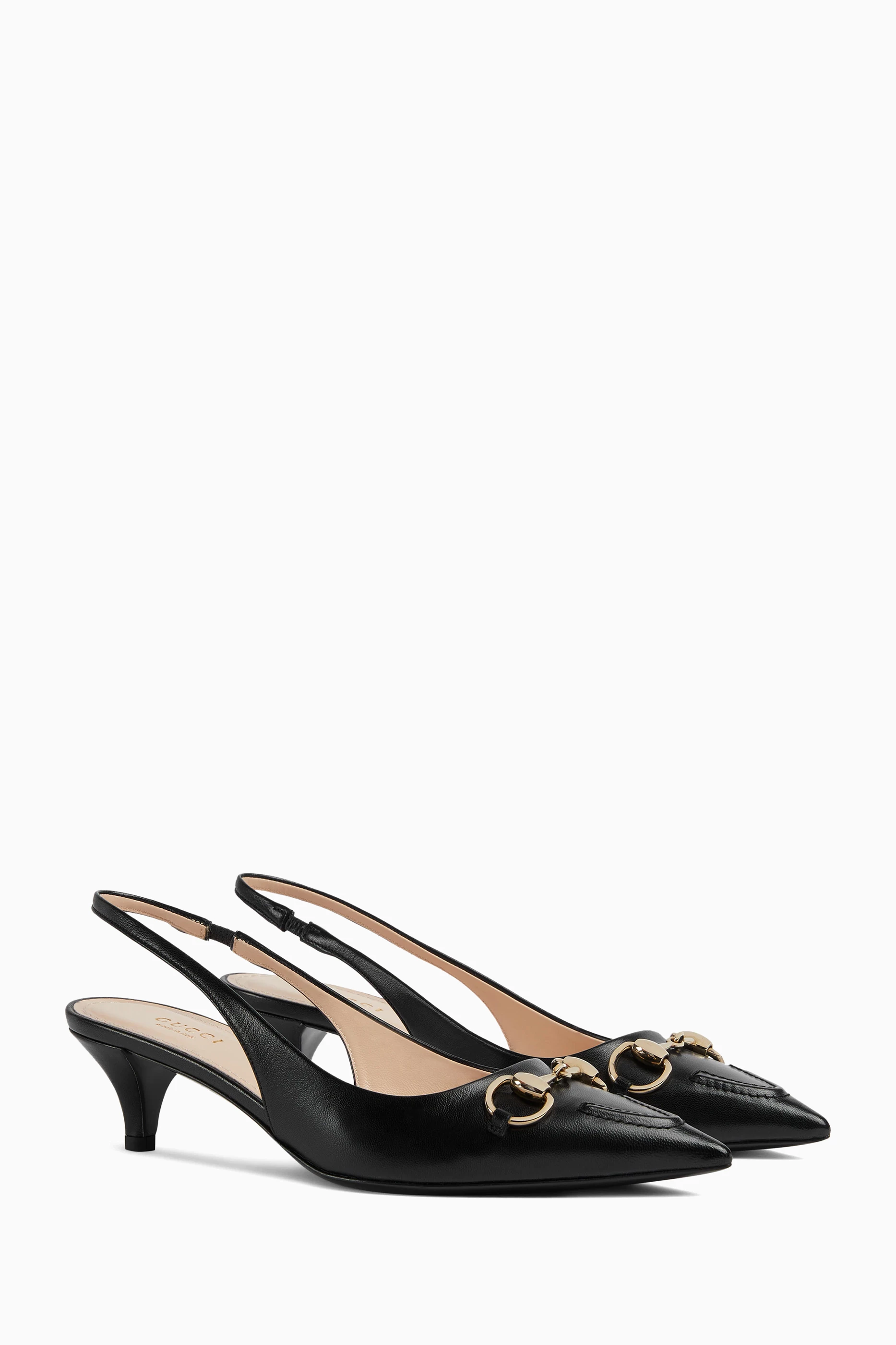 Buy Gucci Black Horsebit Slingback Pumps in Leather For Women Online Ounass Saudi