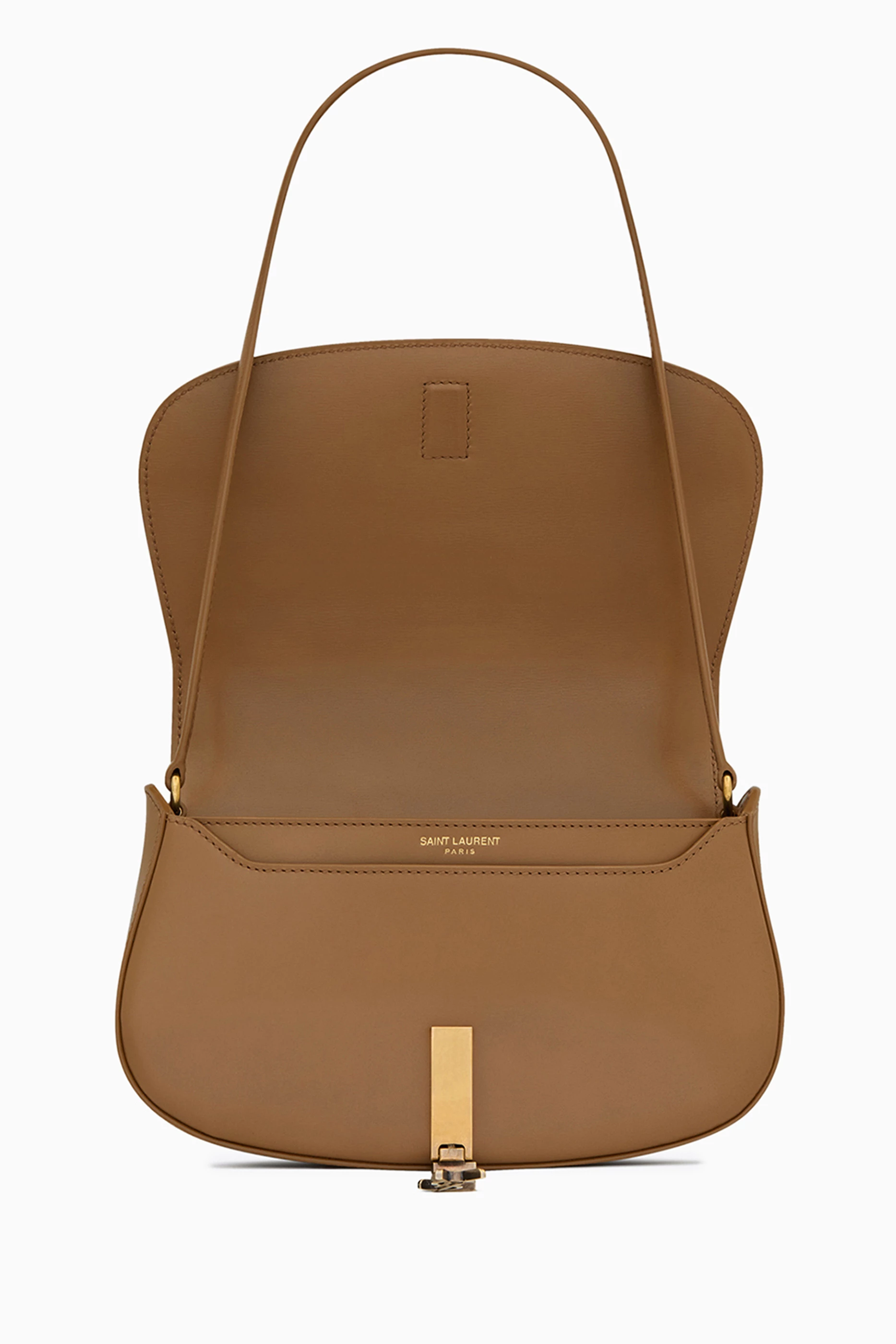 ショルダーバッグ・ポシェット SAINT LAURENT 'Voltaire' mini shoulder bag Brown Voltaire Mini leather shoulder bag in brown - Saint Laurent