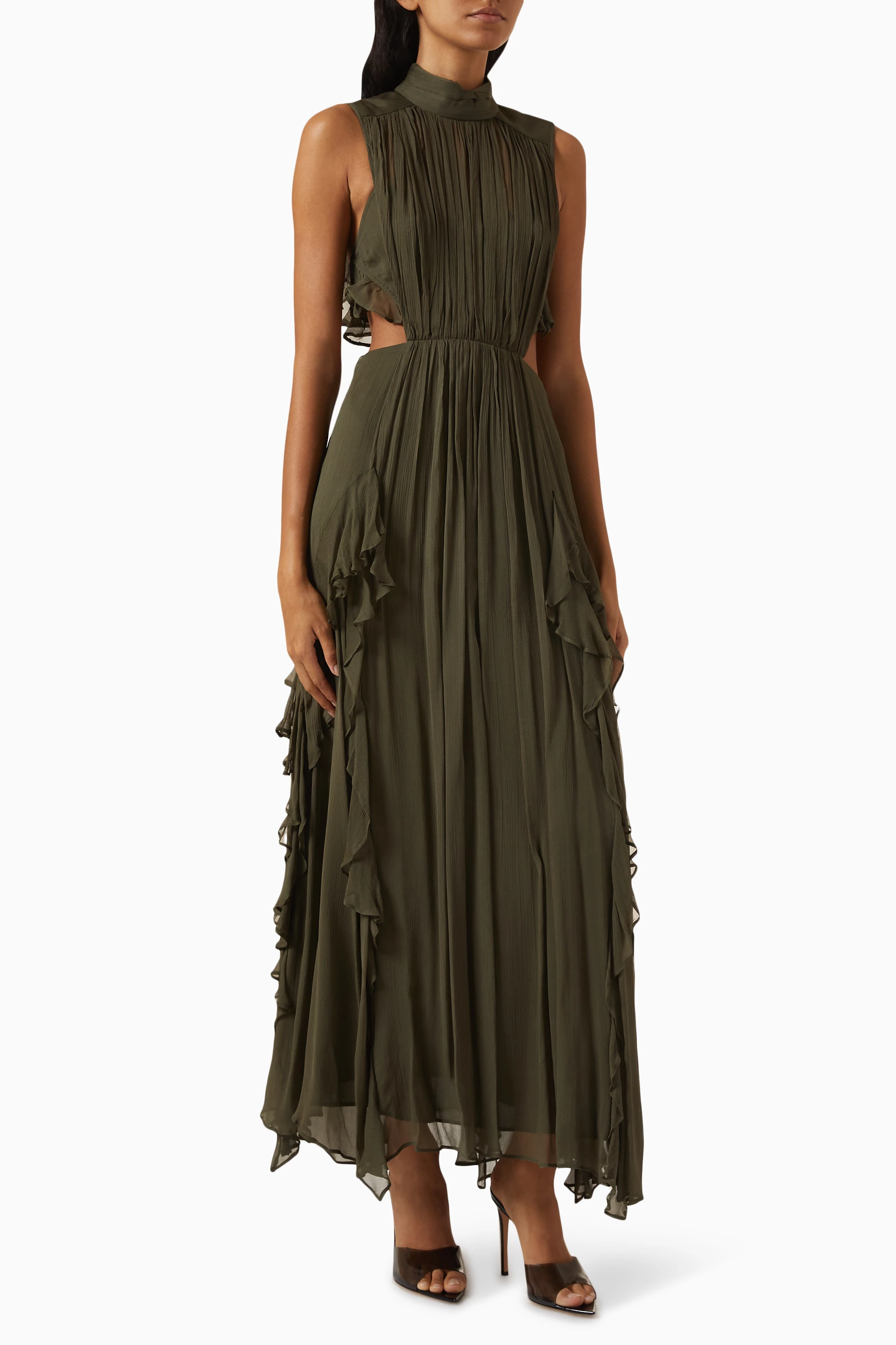 品数豊富！ Buy Shona Joy Green Oden Backless Frill Maxi Dress in One Piece