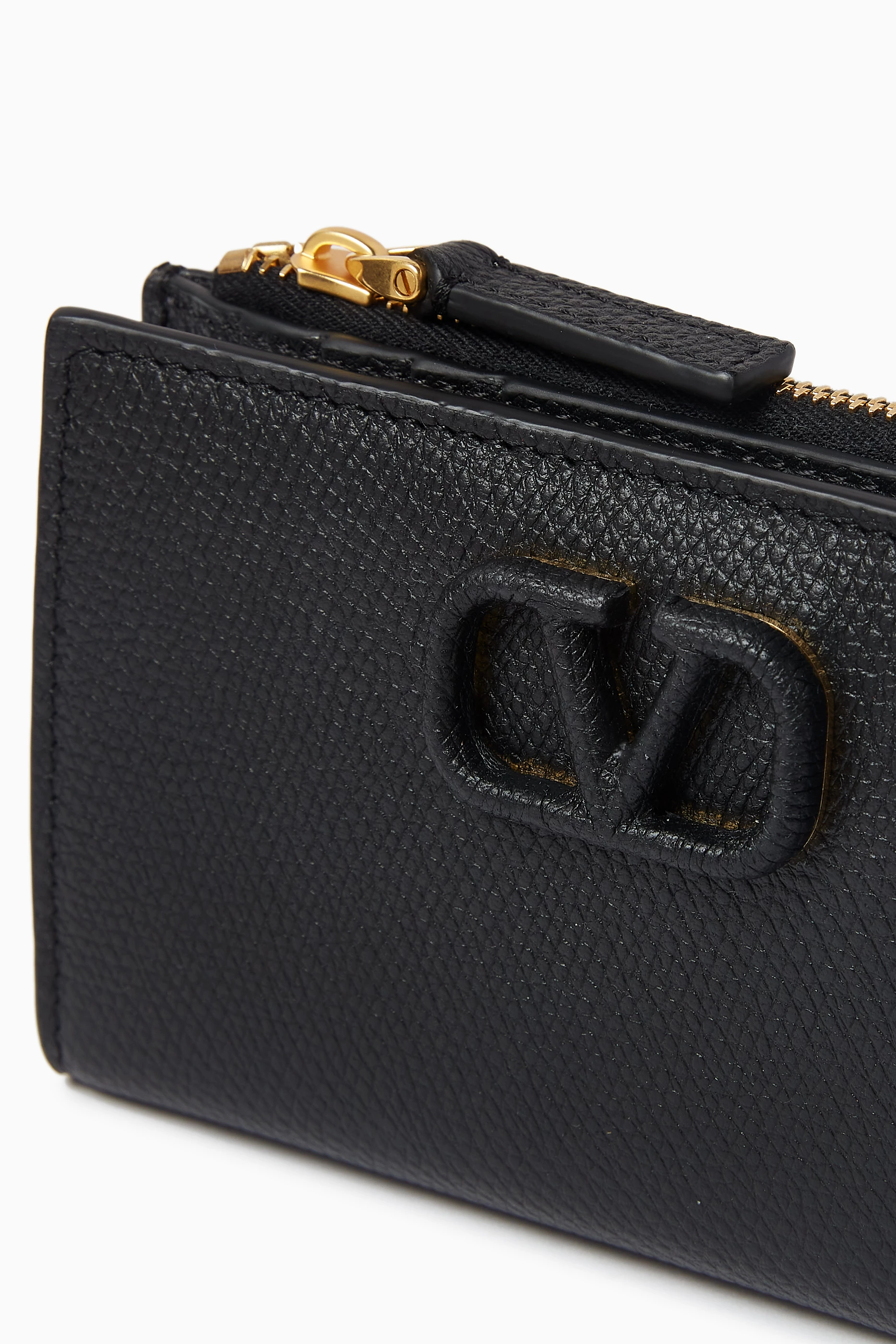 カードケース・名刺入れ VALENTINO BLACK LEATHER ROCKSTUD CARD HOLDER Valentino Garavani 