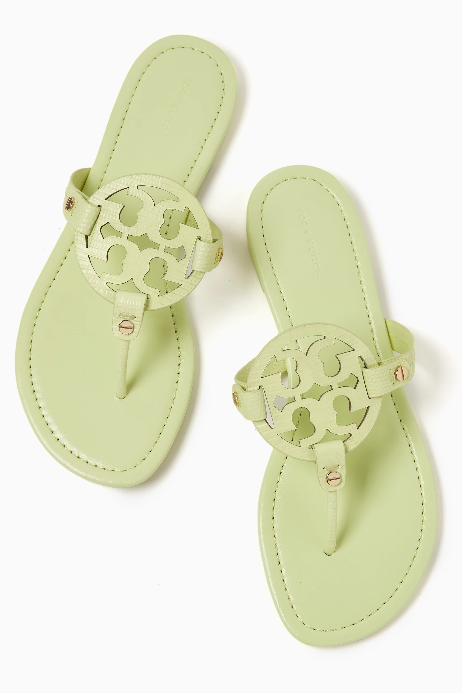 Buy Tory Burch Green Miller Sandals in Leather For Women Online Ounass Saudi