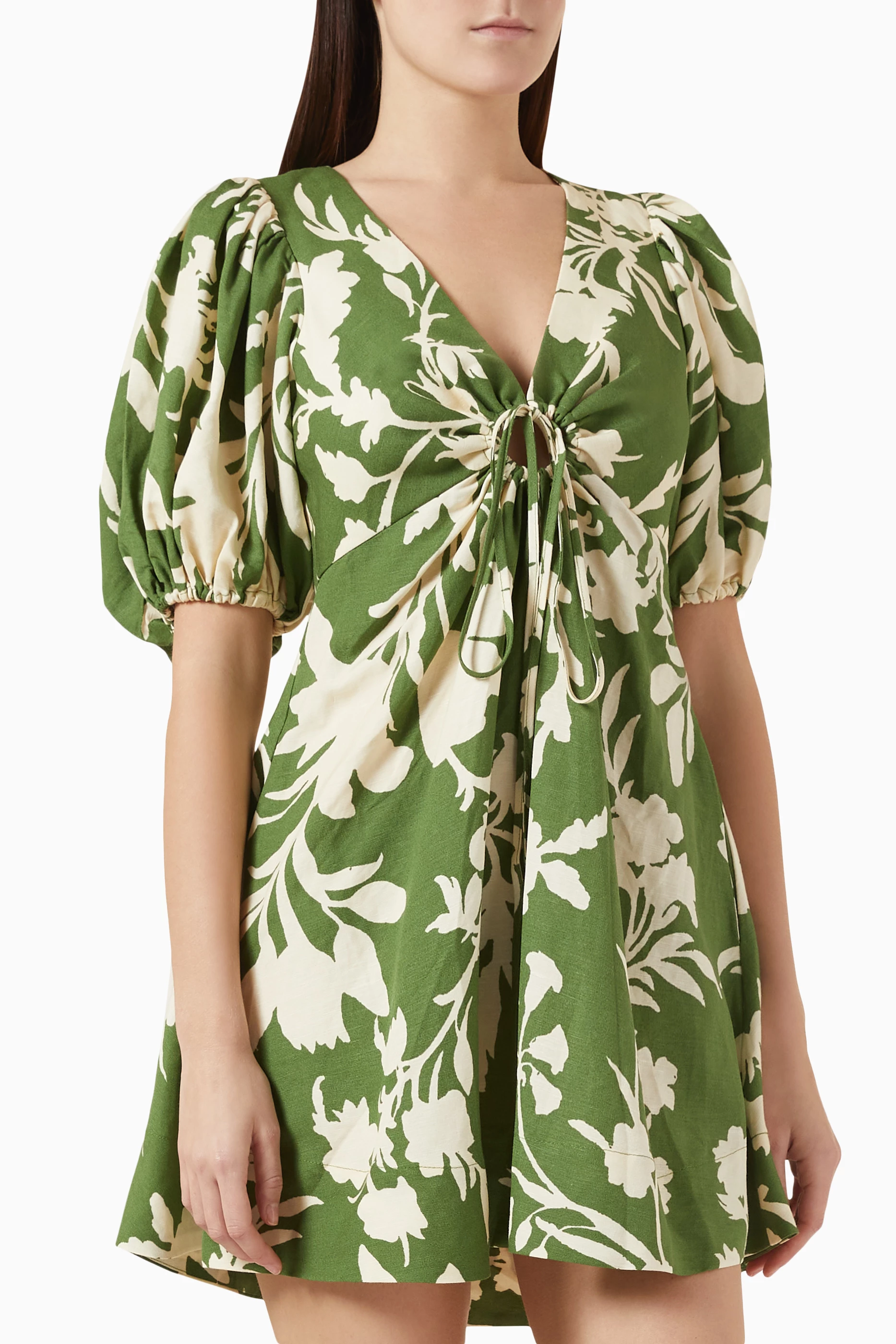 Buy Shona Joy Green Renee Keyhole Ruched Mini Dress For Women Online |  Ounass Saudi