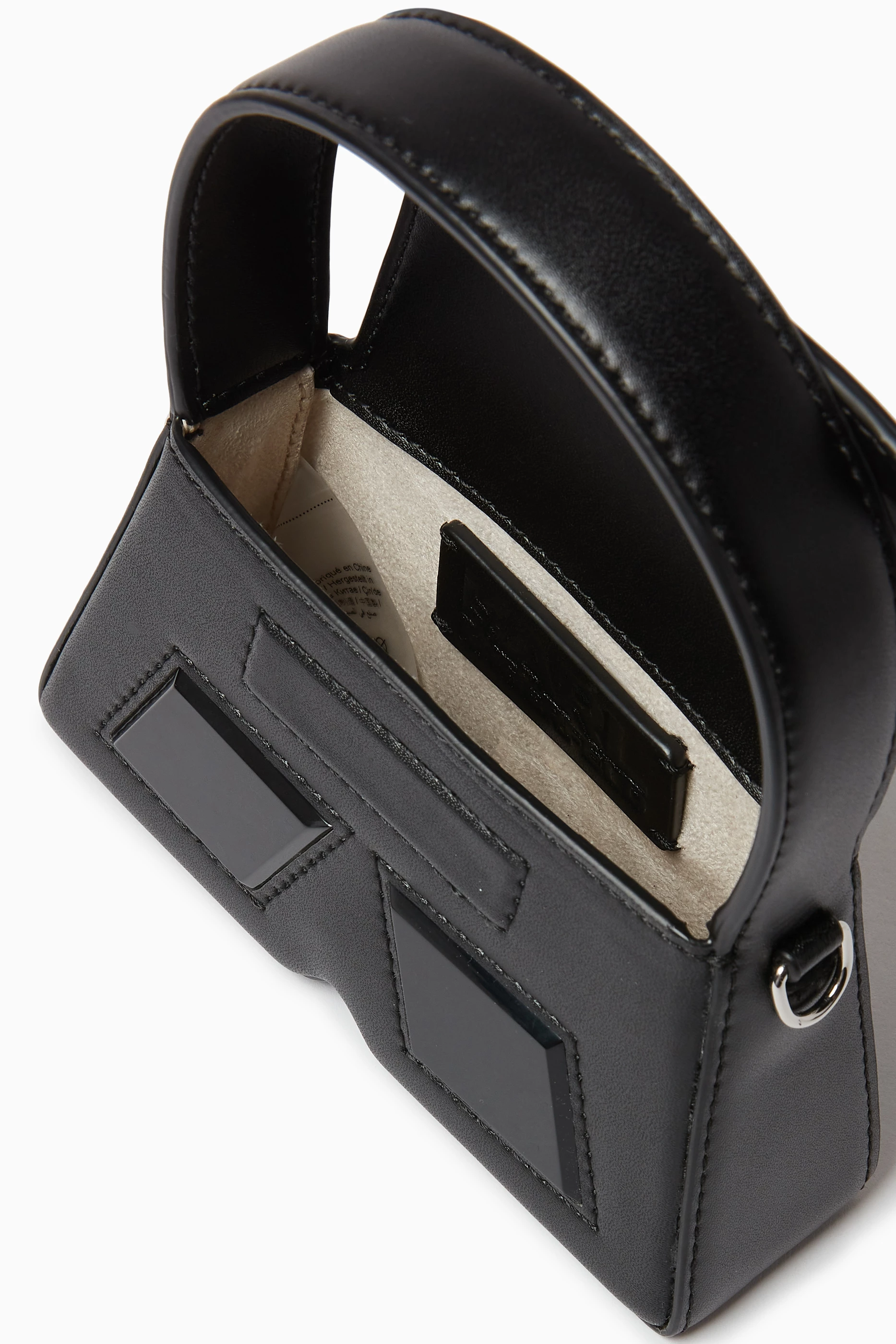Buy KARL LAGERFELD Black Nano Ikon K Top-handle Bag in Recycled