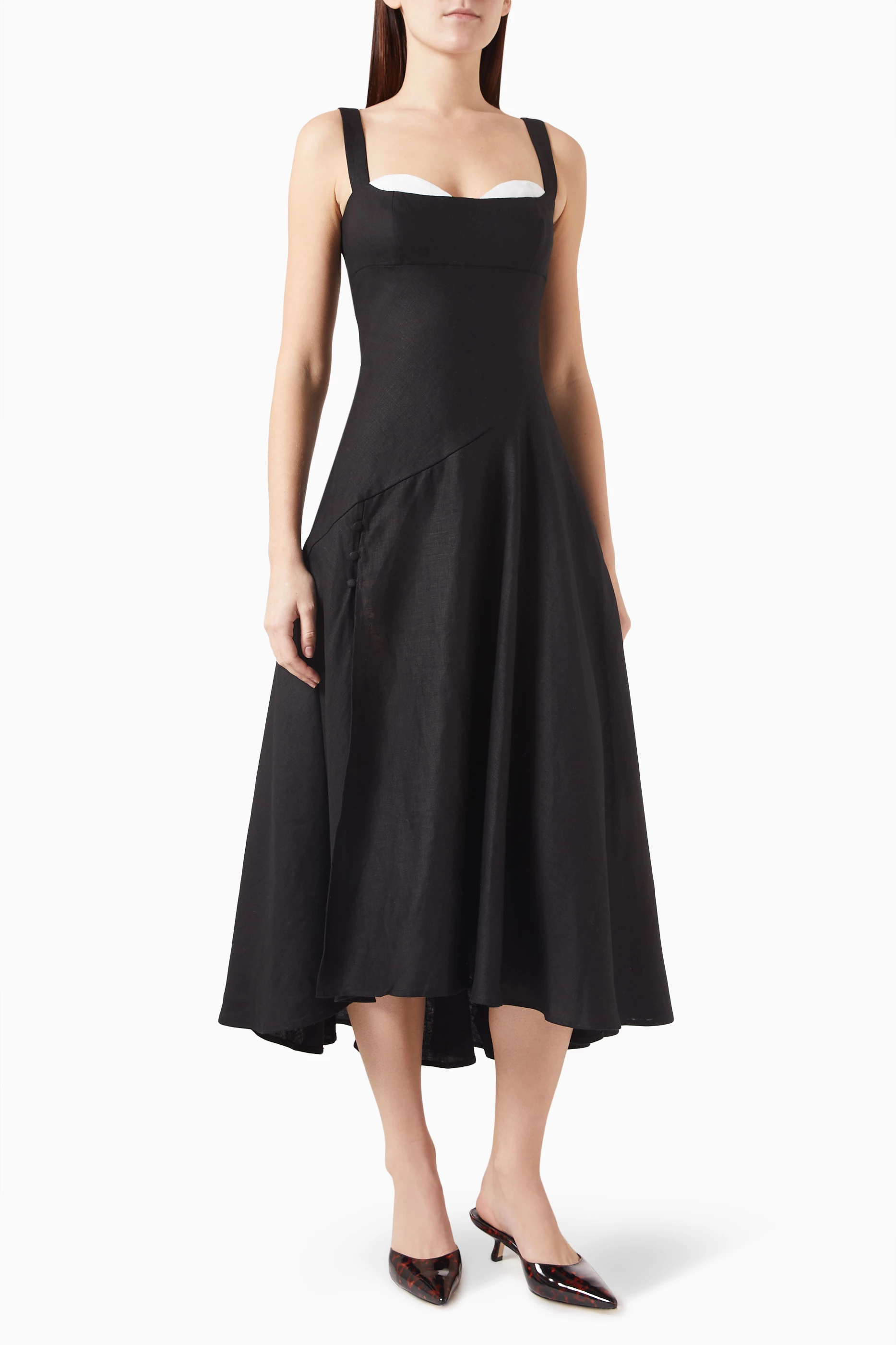 chinese dress ladies SALE! Ref Bekki Linen Midi Dress main image 0