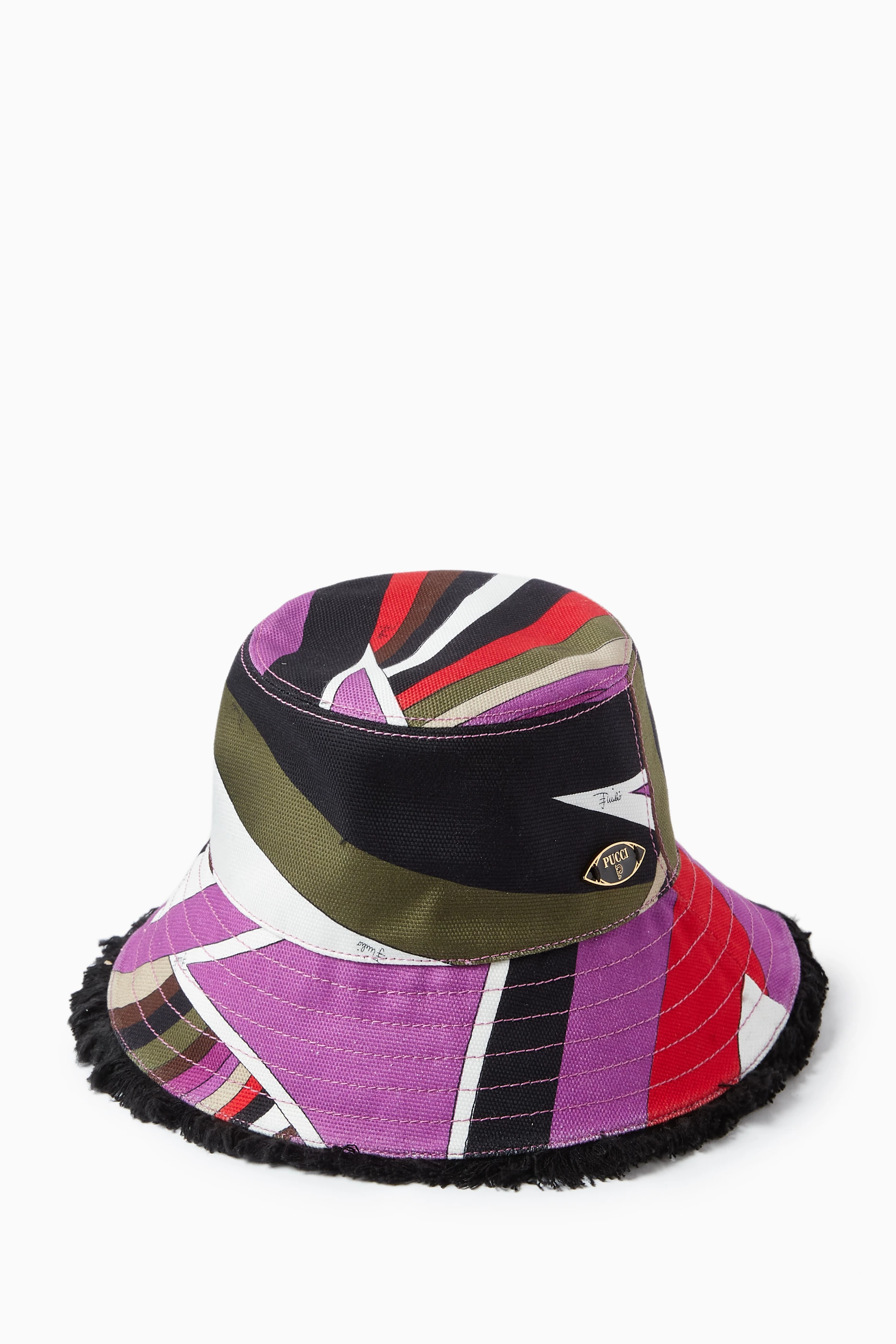 Buy Pucci Multicolour Marmo print Bucket Hat in Cotton canvas For Women Online Ounass Saudi