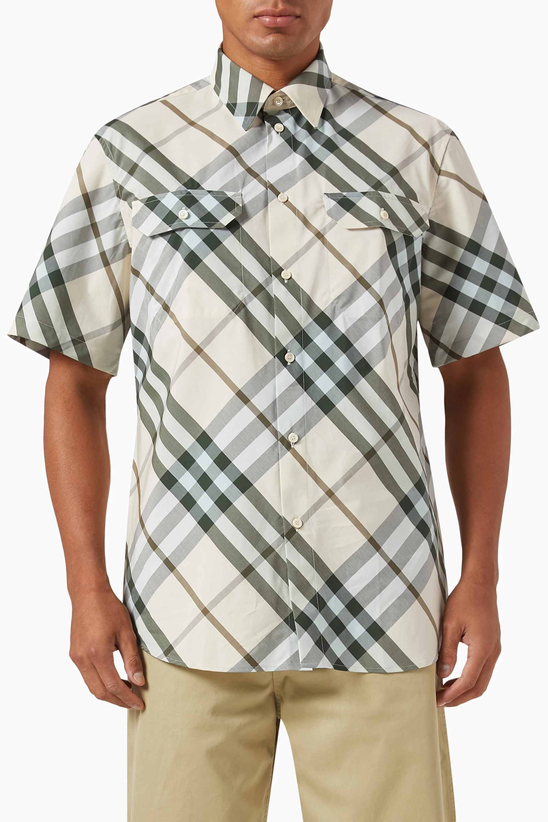 Buy Burberry Multicolour Check Shirt in Cotton For Men Online Ounass Saudi