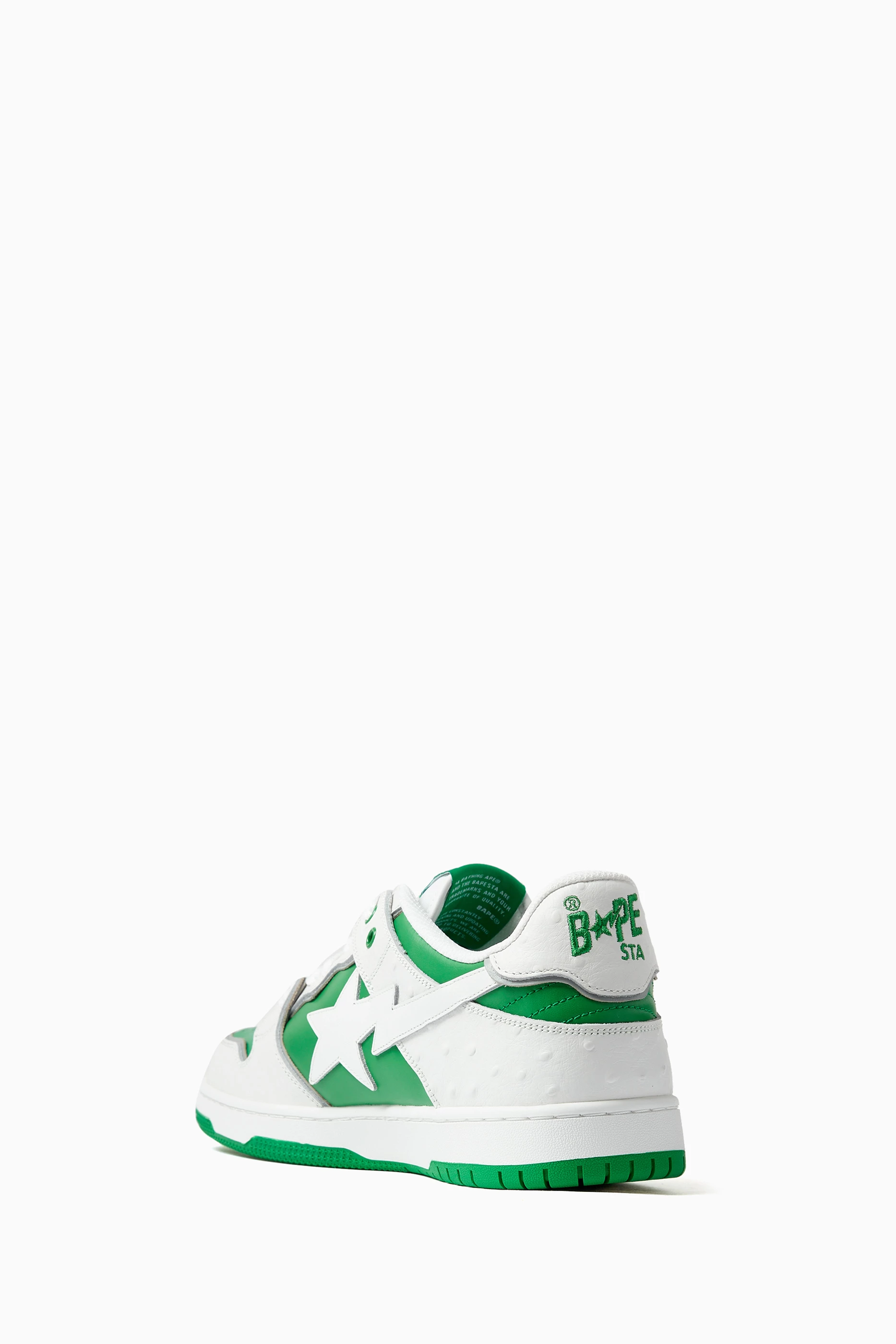 Buy A Bathing Ape Green BAPE SK8 STA #1 M1 Sneakers in Leather For