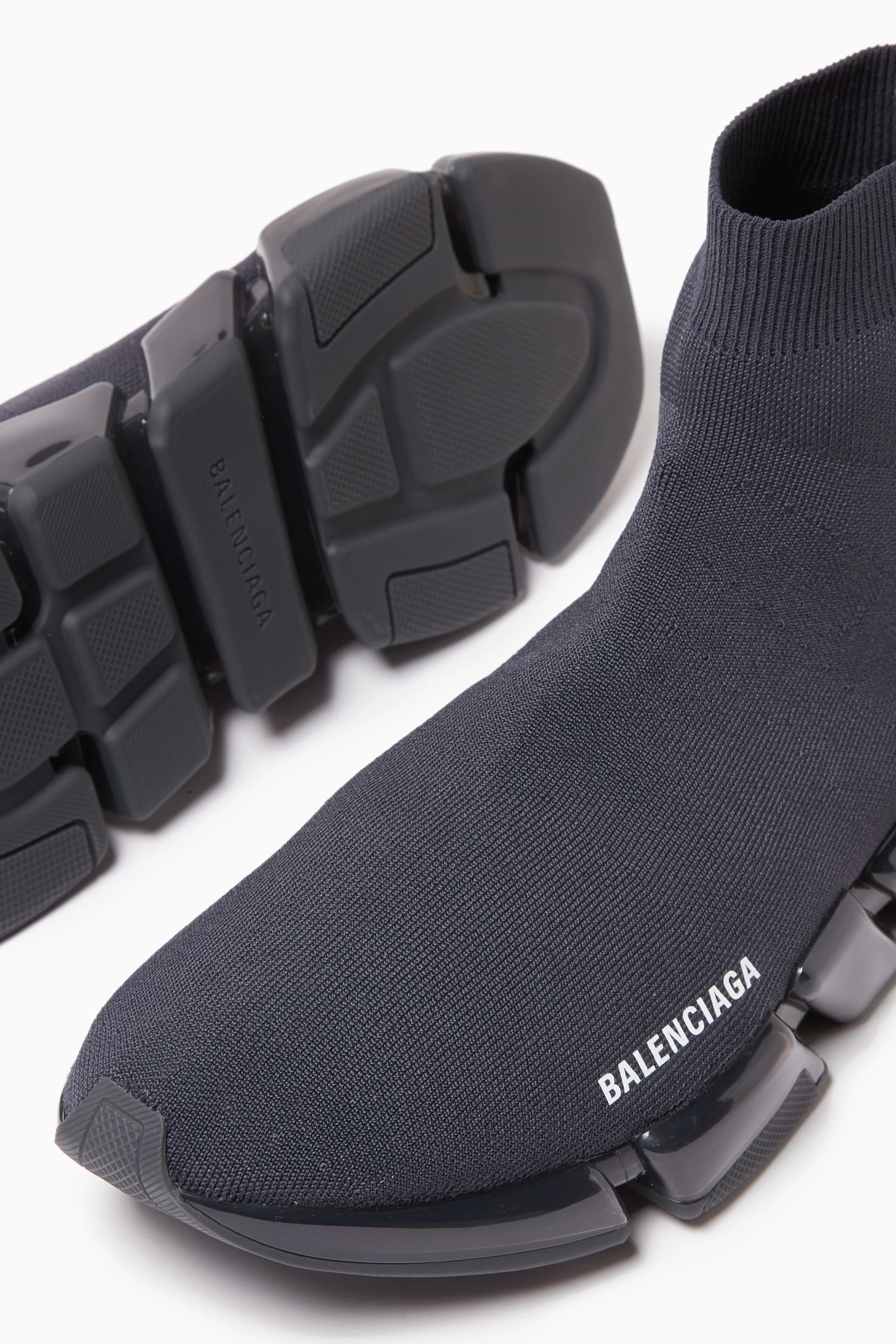 Buy Balenciaga Grey Speed 2.0 Sneakers in Technical Knit For Men Online Ounass Saudi