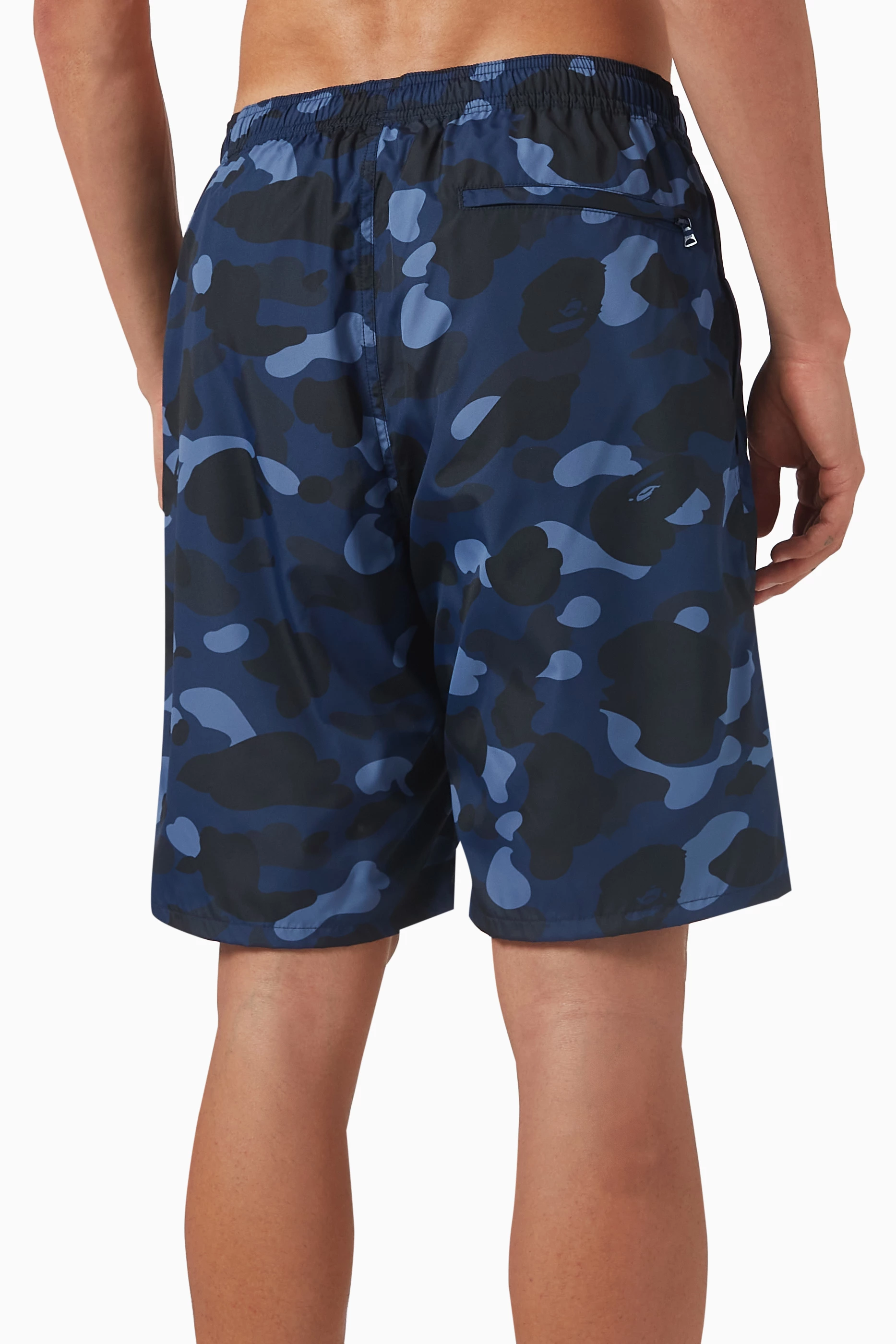 Blue camo swim shorts sales