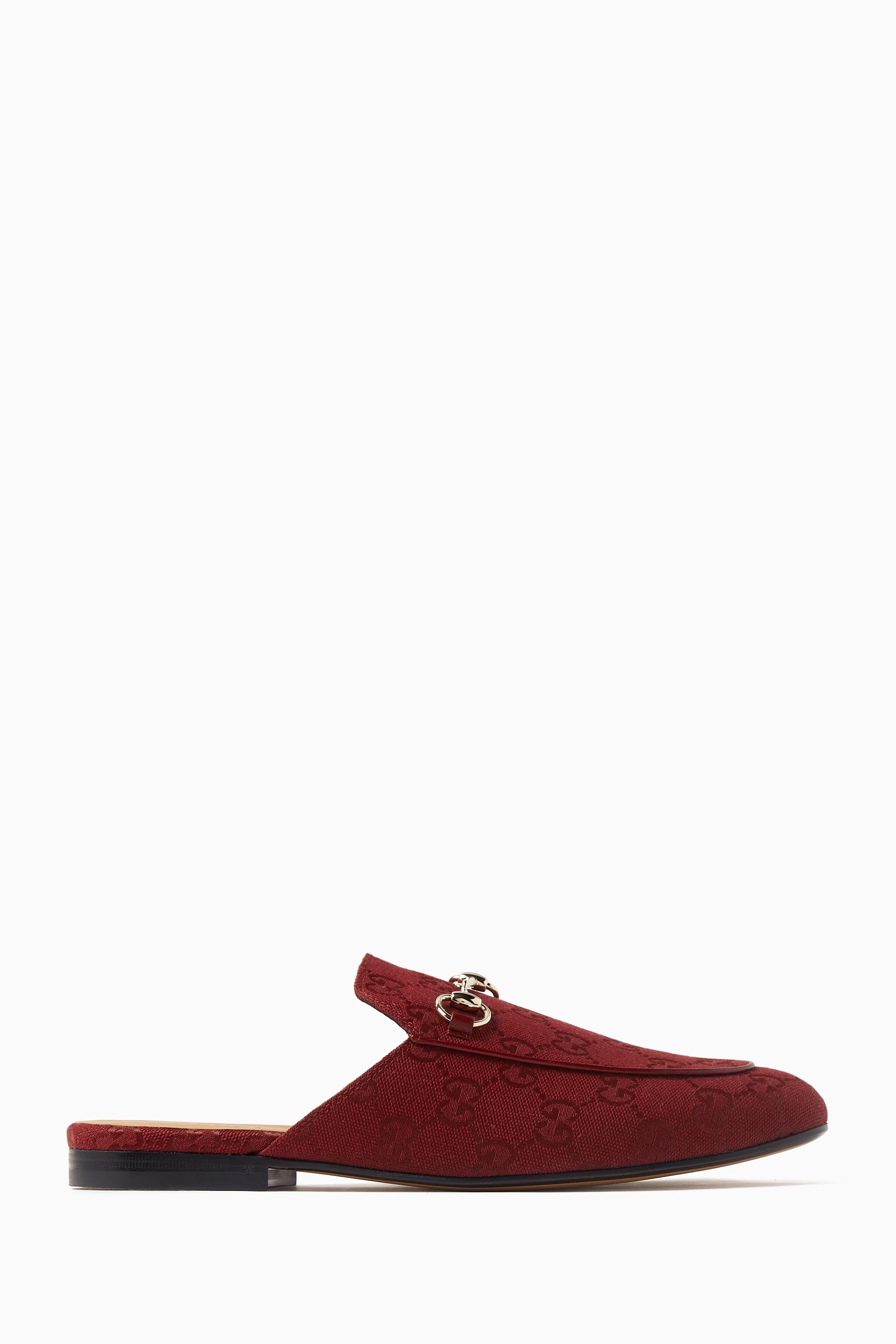 Gucci Red Velvet Gucci Velvet Princetown Mules Buy Gucci Red - Main Image