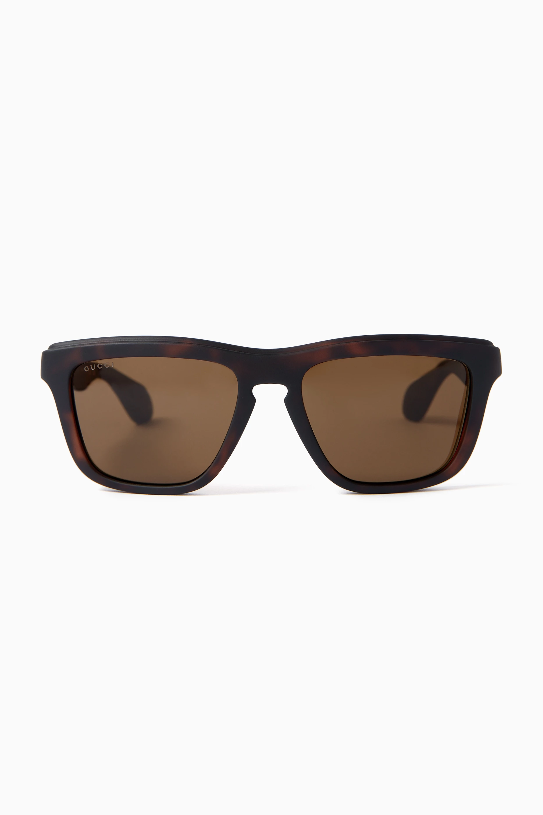 Buy Gucci Brown Rectangle Sunglasses in Injection For Men Online Ounass Saudi
