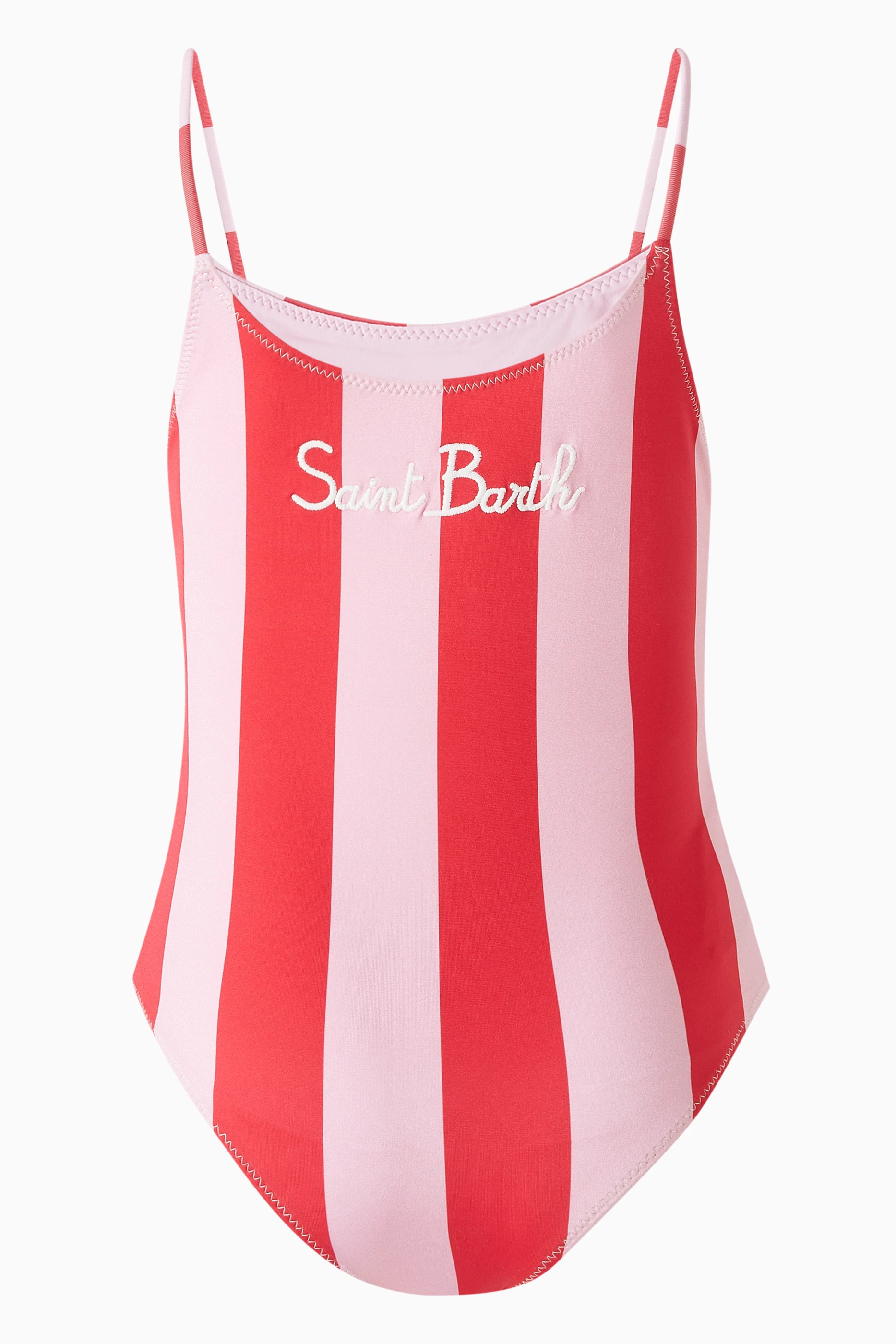 Buy MC2 Saint Barth Pink Striped One-piece Swimsuit in