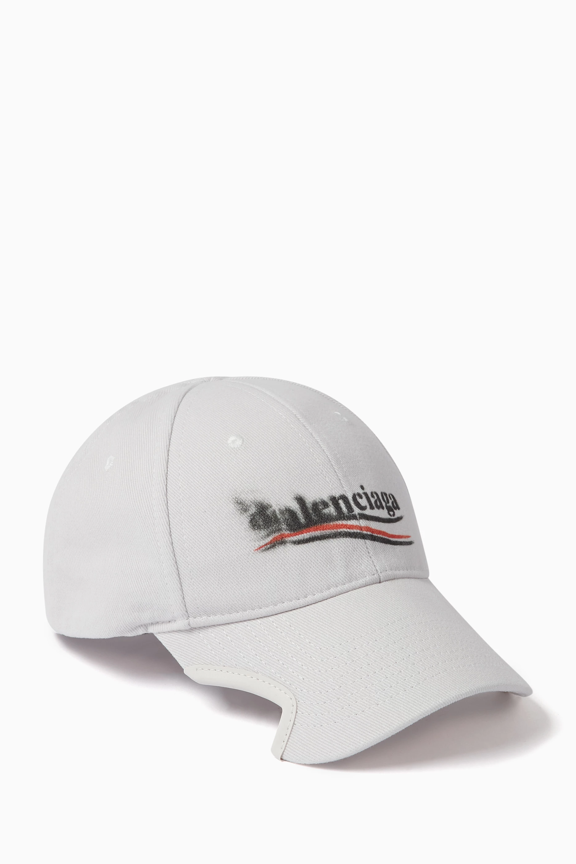 Buy Balenciaga White Political Stencil Cap in Cotton For UNISEX