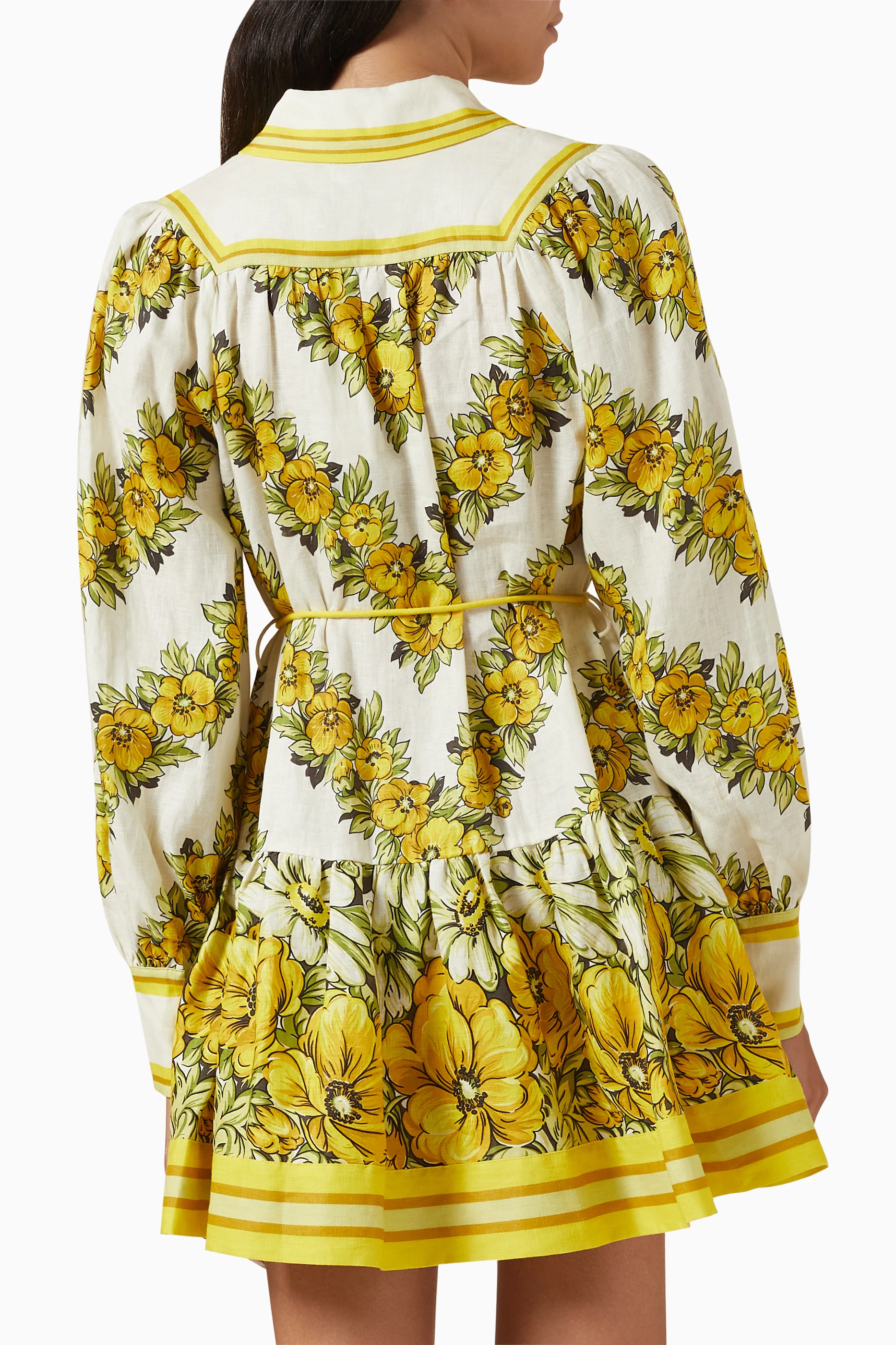 alemais gisela mini dress Alemais Gisela Mini Dress Yellow Floral Size 4 AU / 0 US