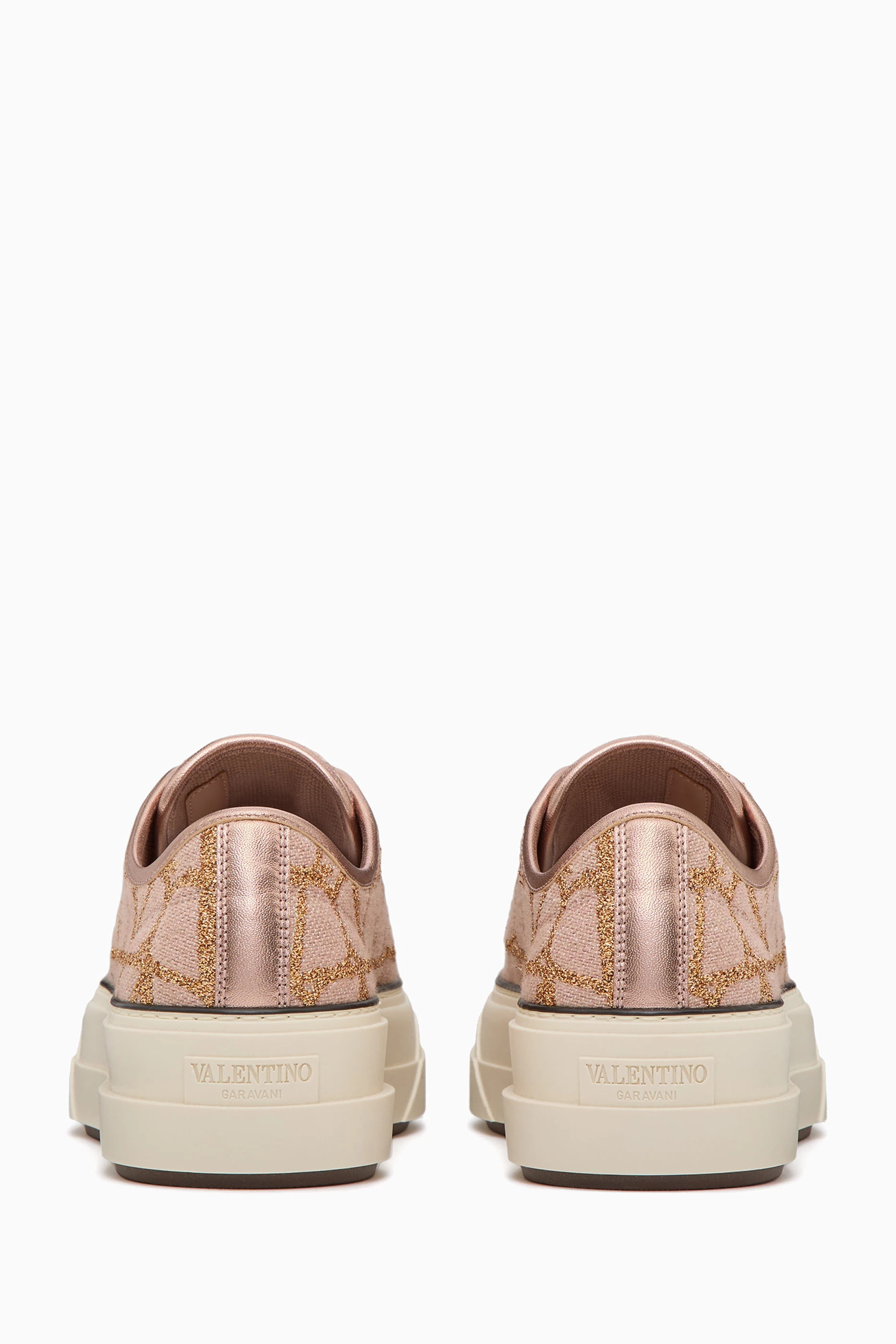 Valentino sneakers rose gold sale