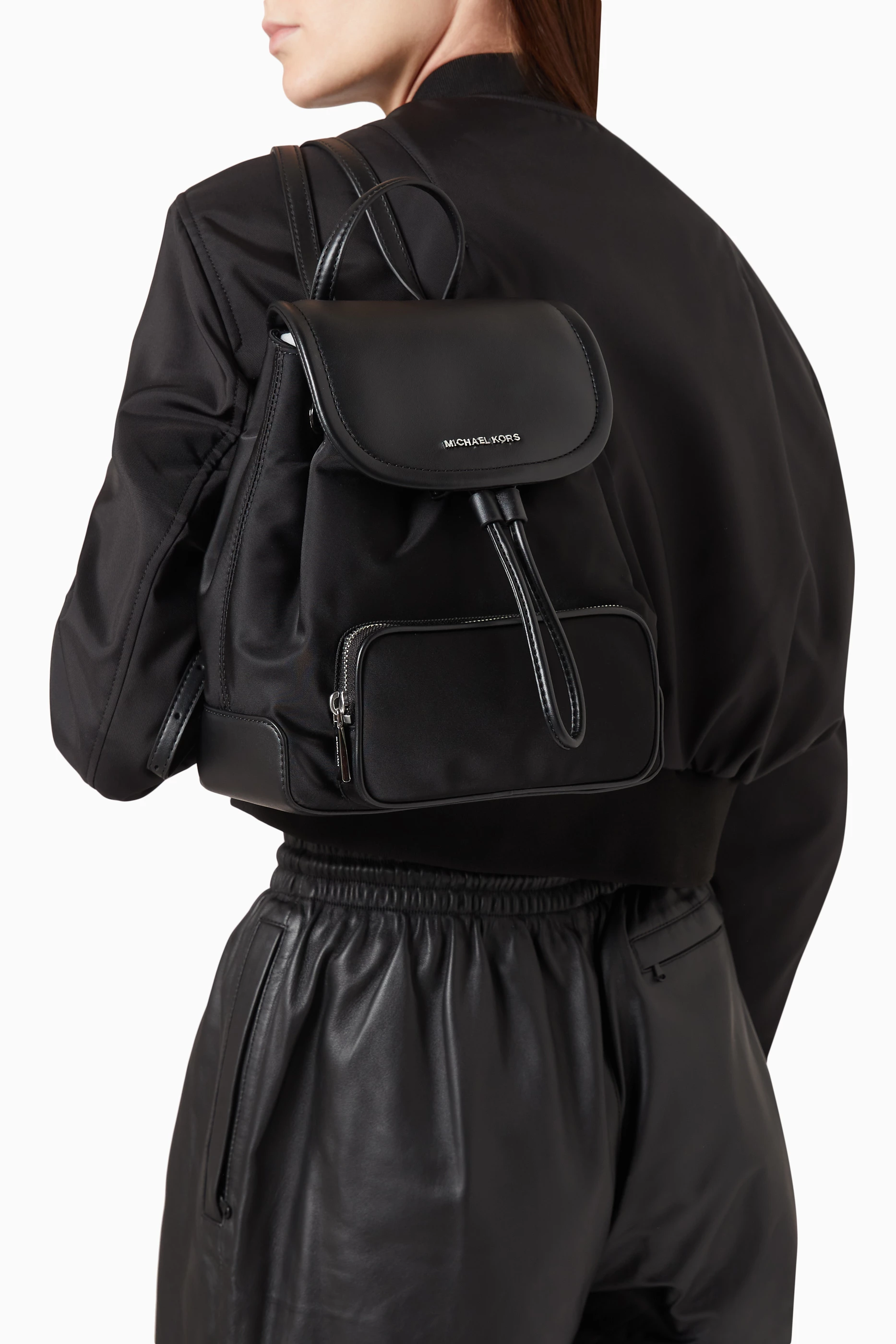 Buy Michael Kors Black Small Cara Backpack in Nylon For Women Online Ounass Saudi
