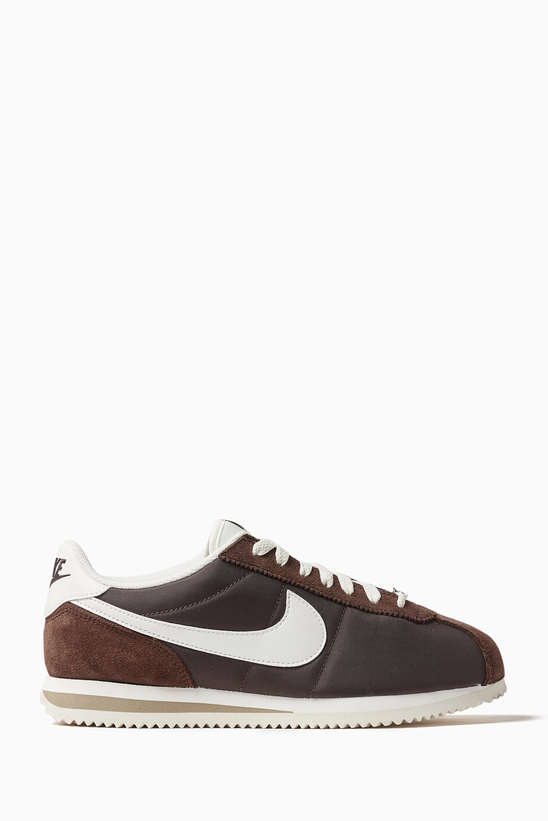 Buy Nike Brown Cortez TXT Sneakers in Suede Nylon For Women Online Ounass Saudi