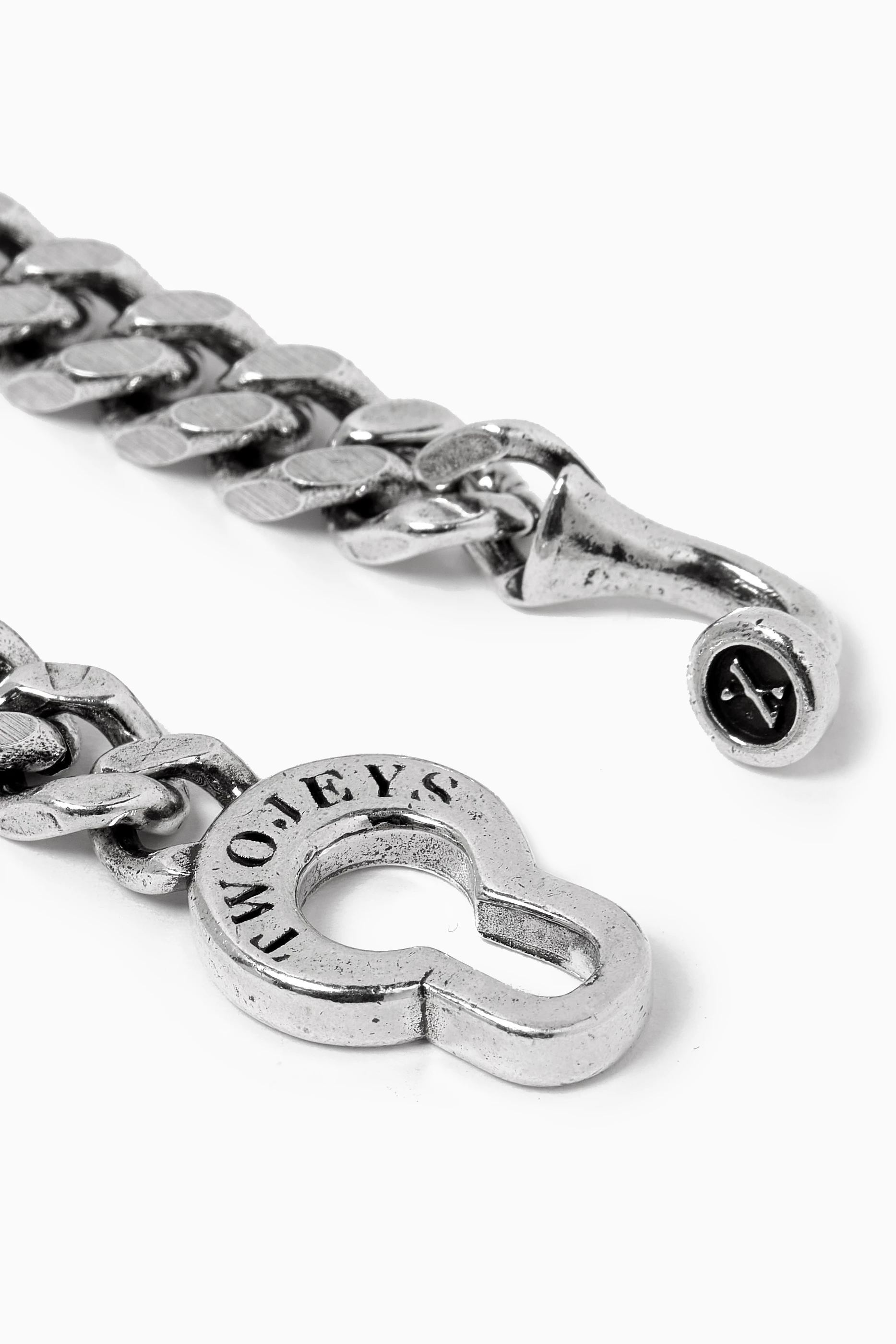 Buy TwoJeys Grey Cuban Jab Bracelet in Silver-plated Metal For Men