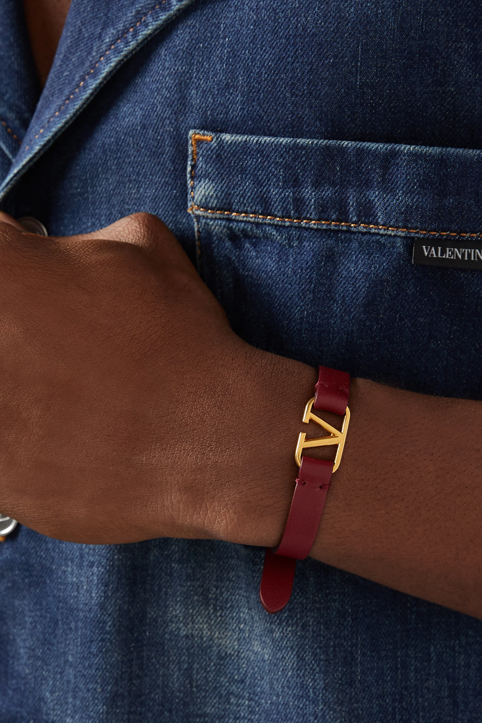 Valentino leather bracelet top
