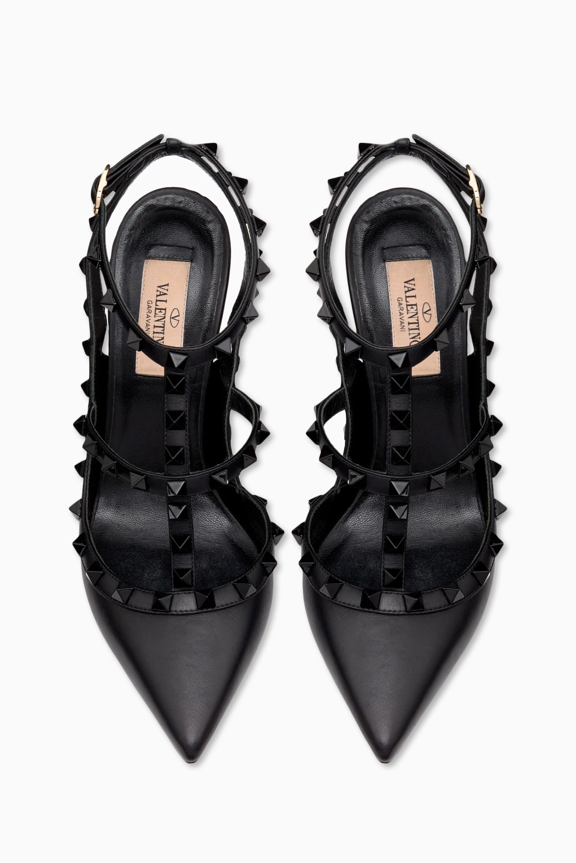 Buy Valentino Garavani Black Valentino Garavani Rockstud 100 Pumps in Leather For Women Online Ounass Saudi