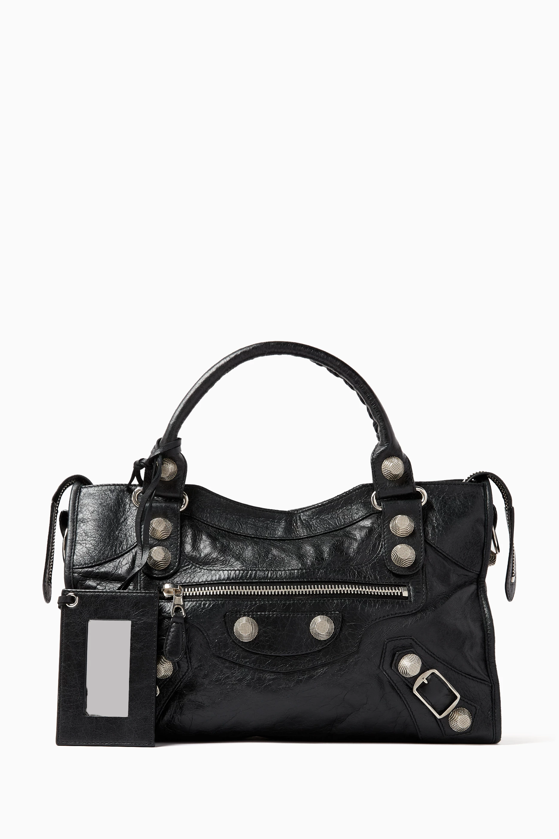 お歳暮 人気 オシャレ Pre-Loved Balenciaga Buy Black in Bag Shoulder City Y2K バッグ