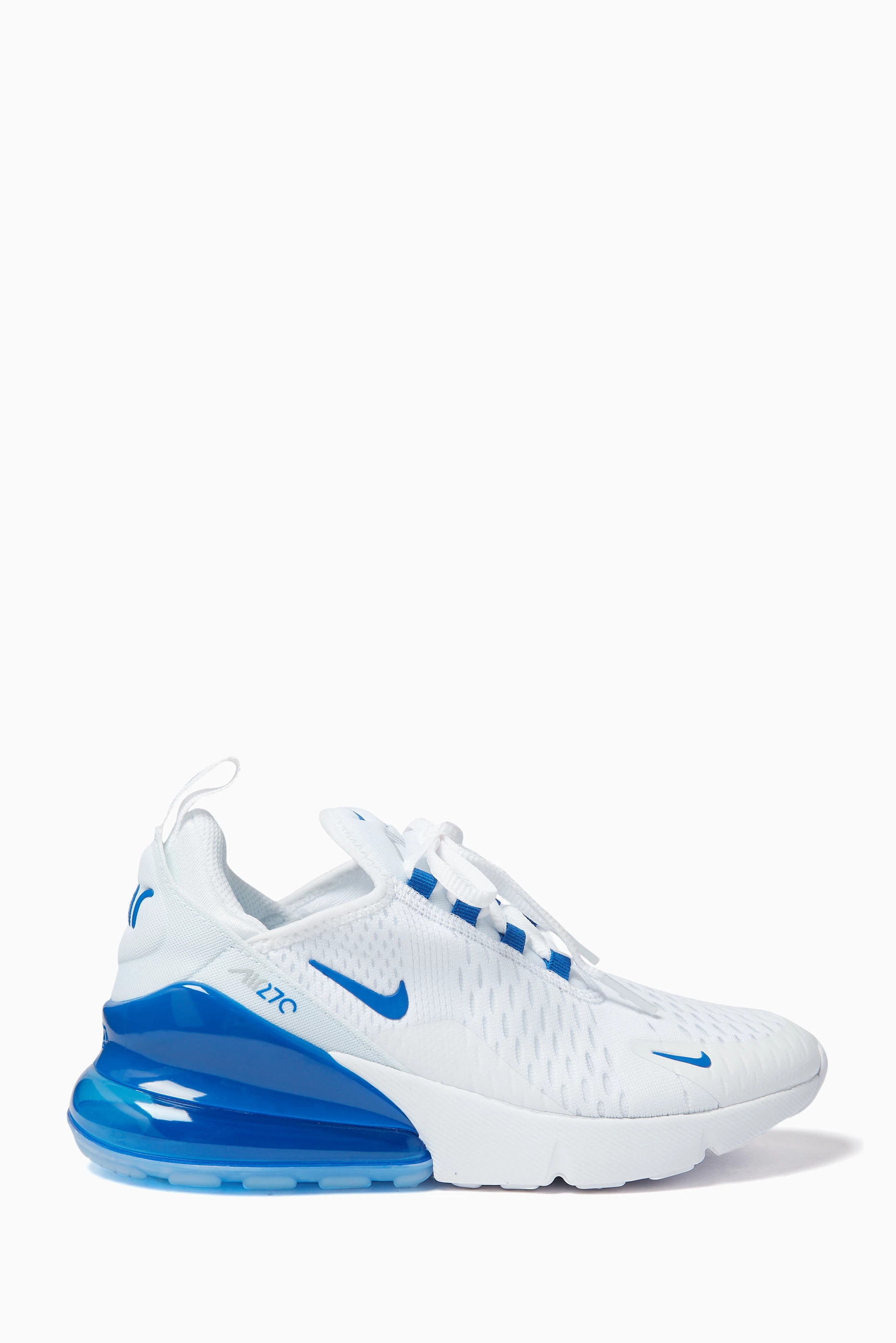 Buy Nike White Air Max 270 Sneakers in Textile For Boys Online Ounass Saudi