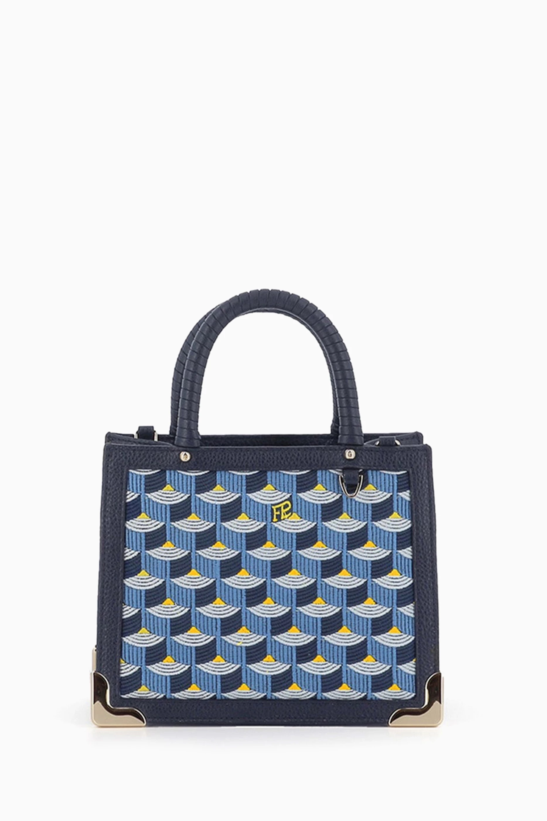 Buy Fauré Le Page Blue SagaCity 18 Tote Bag in Jacquard