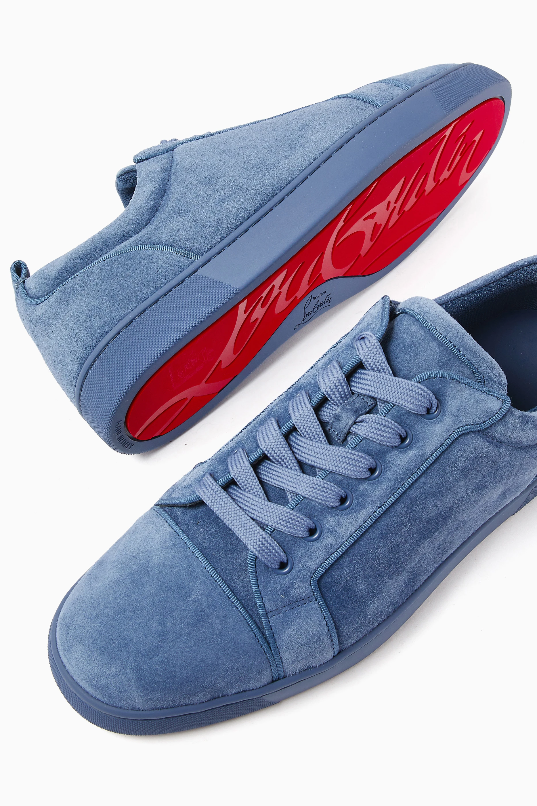 Mens blue suede christian louboutin store