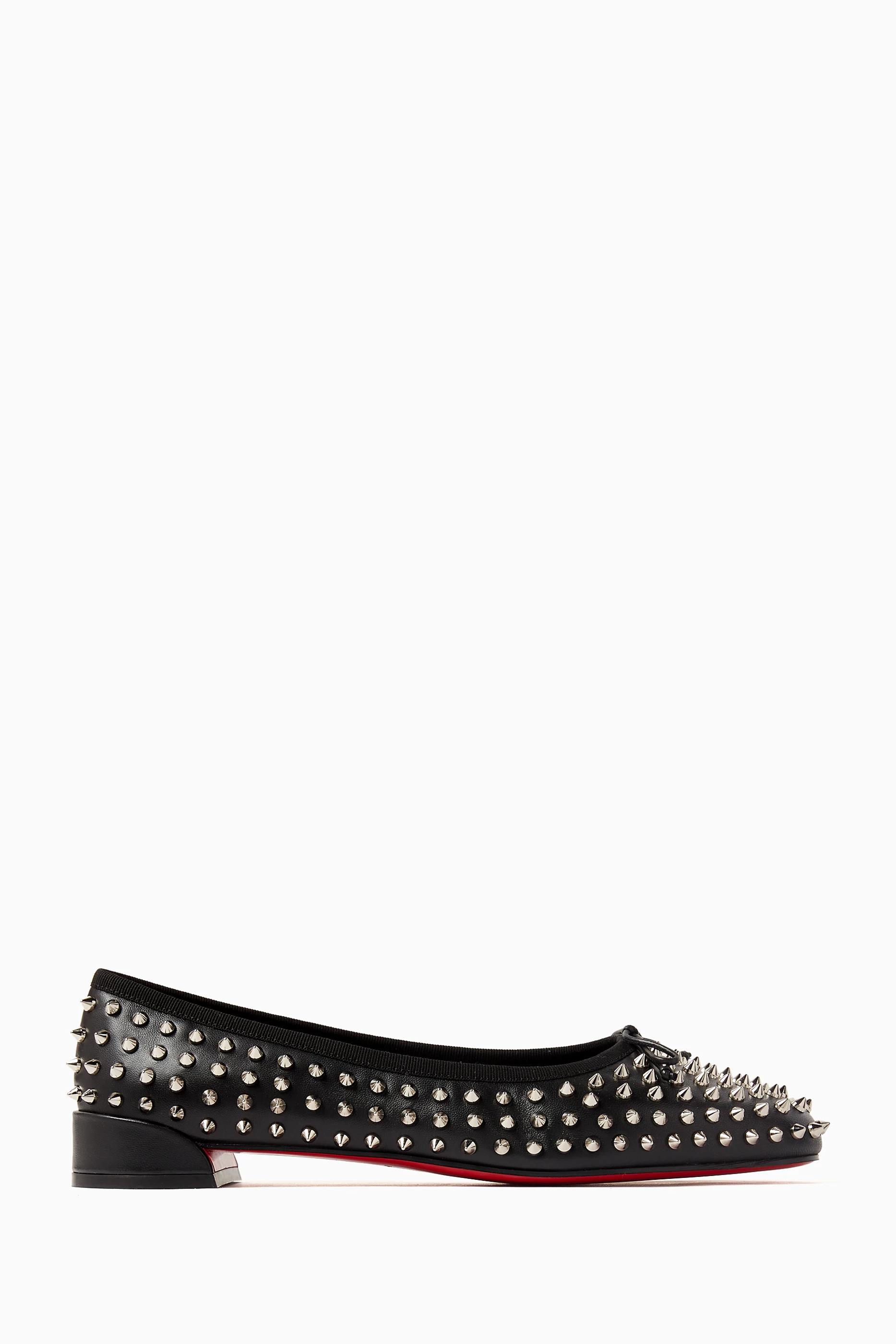 Louboutin flat spikes black top