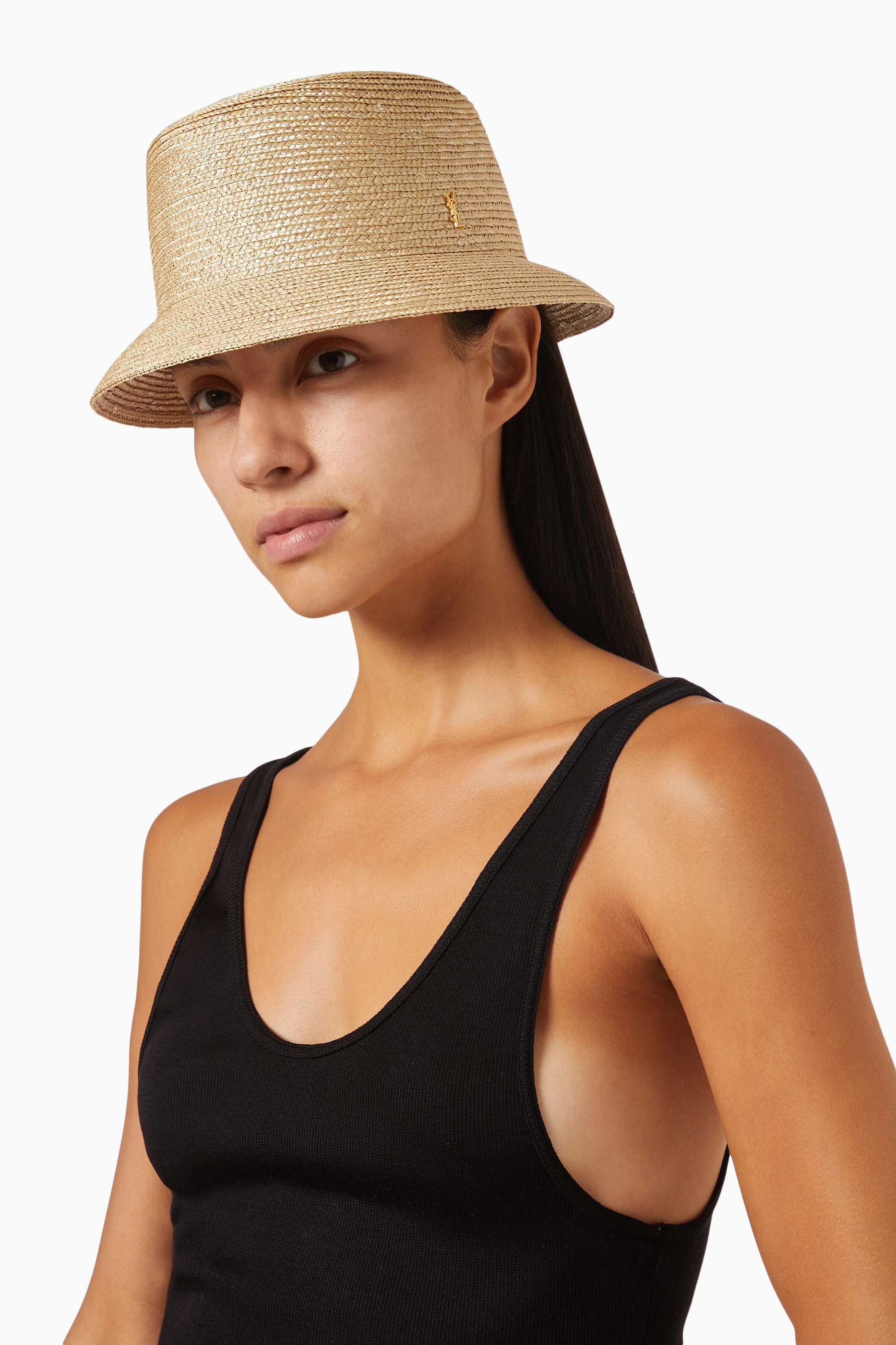 【関税＆送料込み】Saint Laurent Maglina Bucket Hat MAGLINA STRAW BUCKET HAT | Saint Laurent | YSL LU