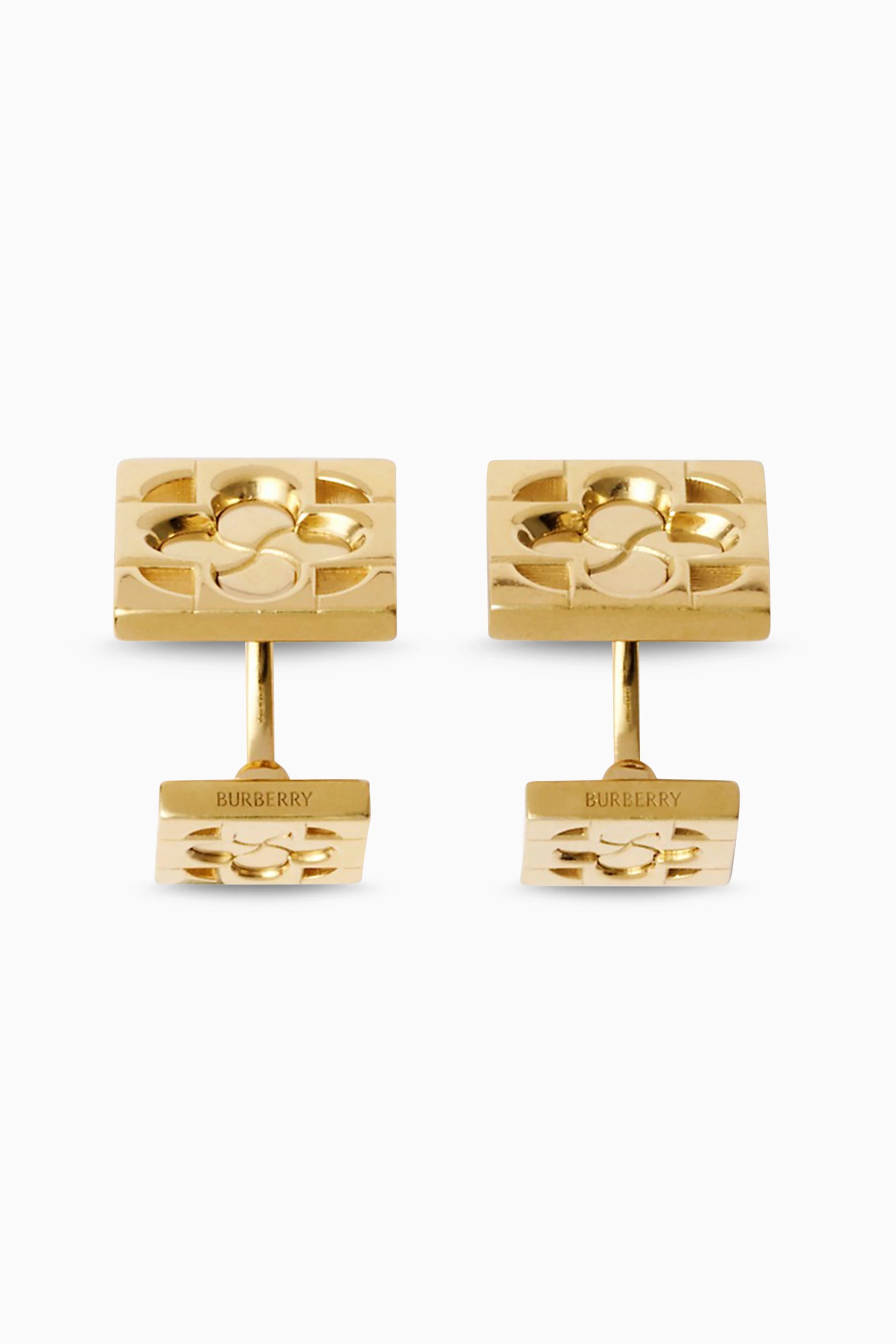 Buy Burberry Gold Rose Monogram Cufflinks in Gold plated Sterling Silver For Men Online Ounass Saudi