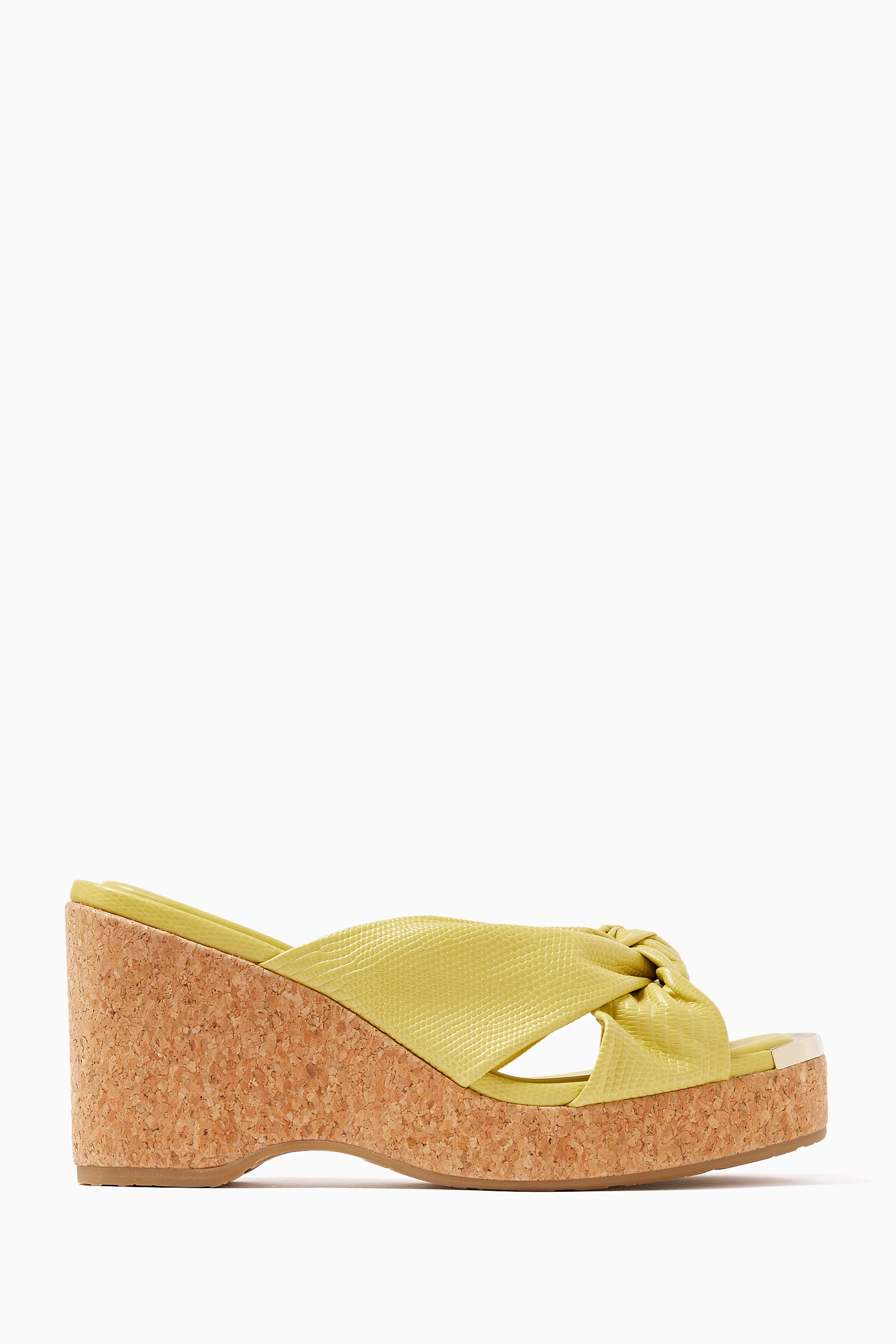 Yellow wedge sandals discount
