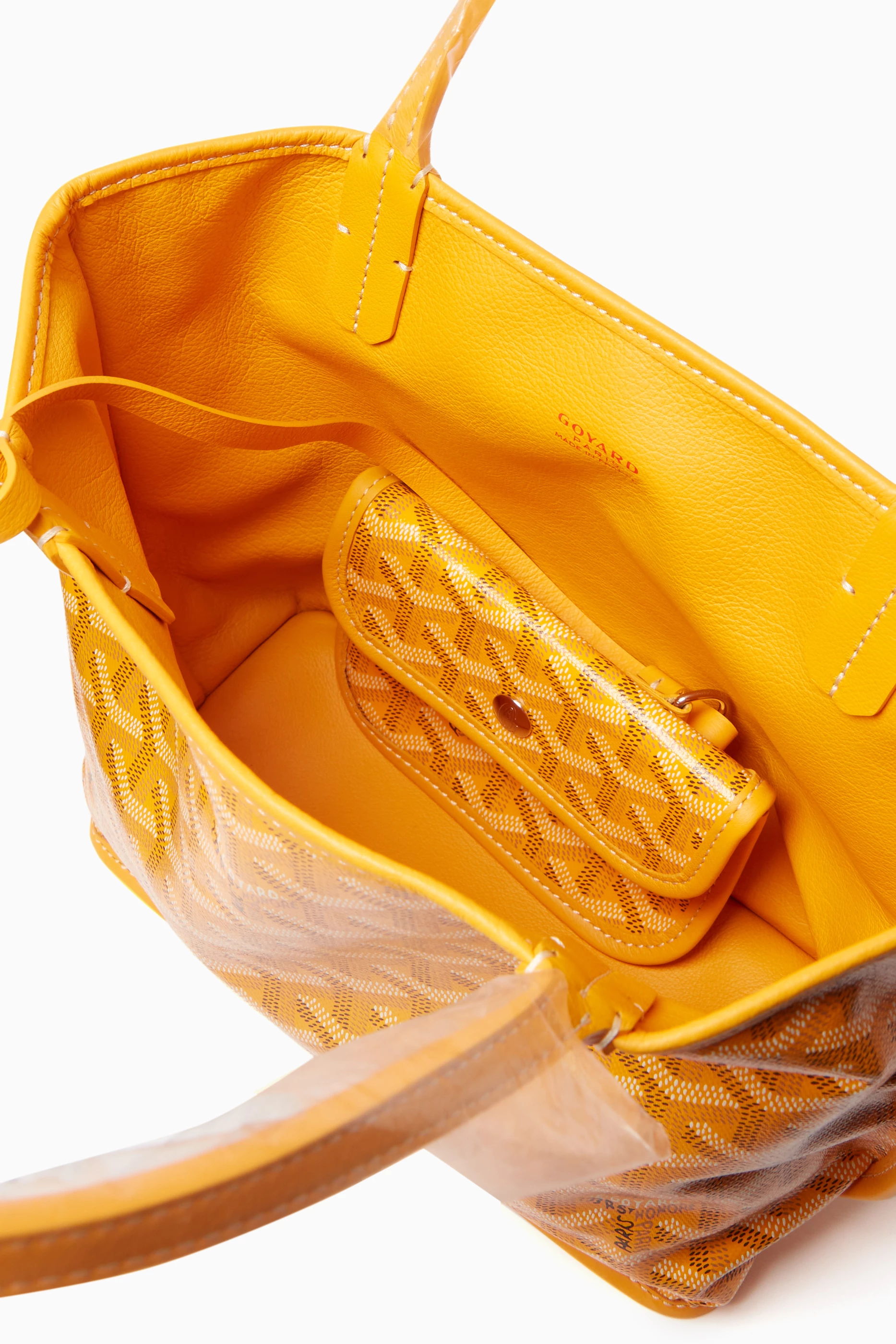 Buy Goyard Pre-Loved Yellow Unused Mini Anjou Reversible Tote Bag