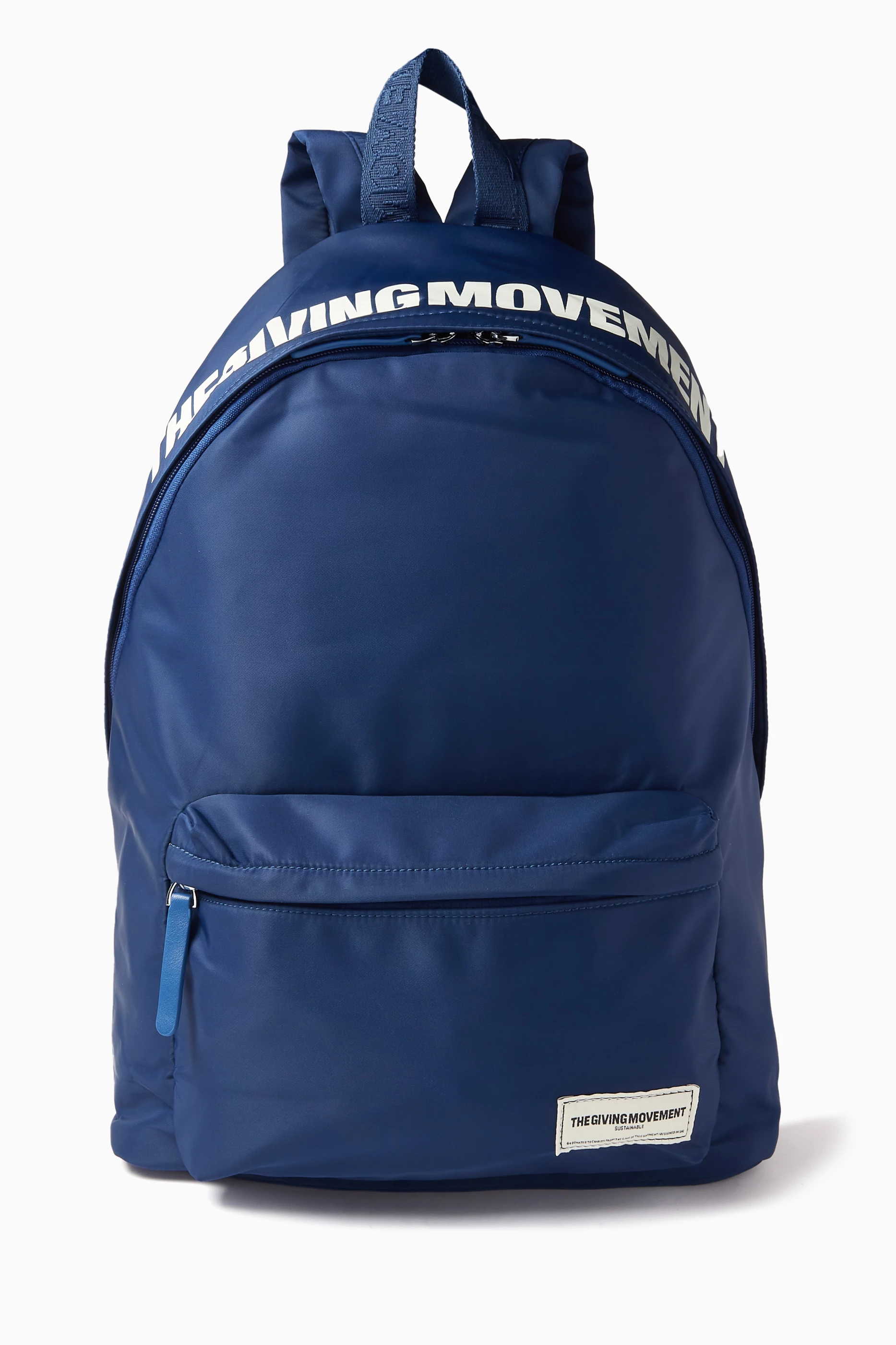 Buy The Giving Movement Blue Logo Backpack in Recycled Nylon For Boys Online Ounass Saudi