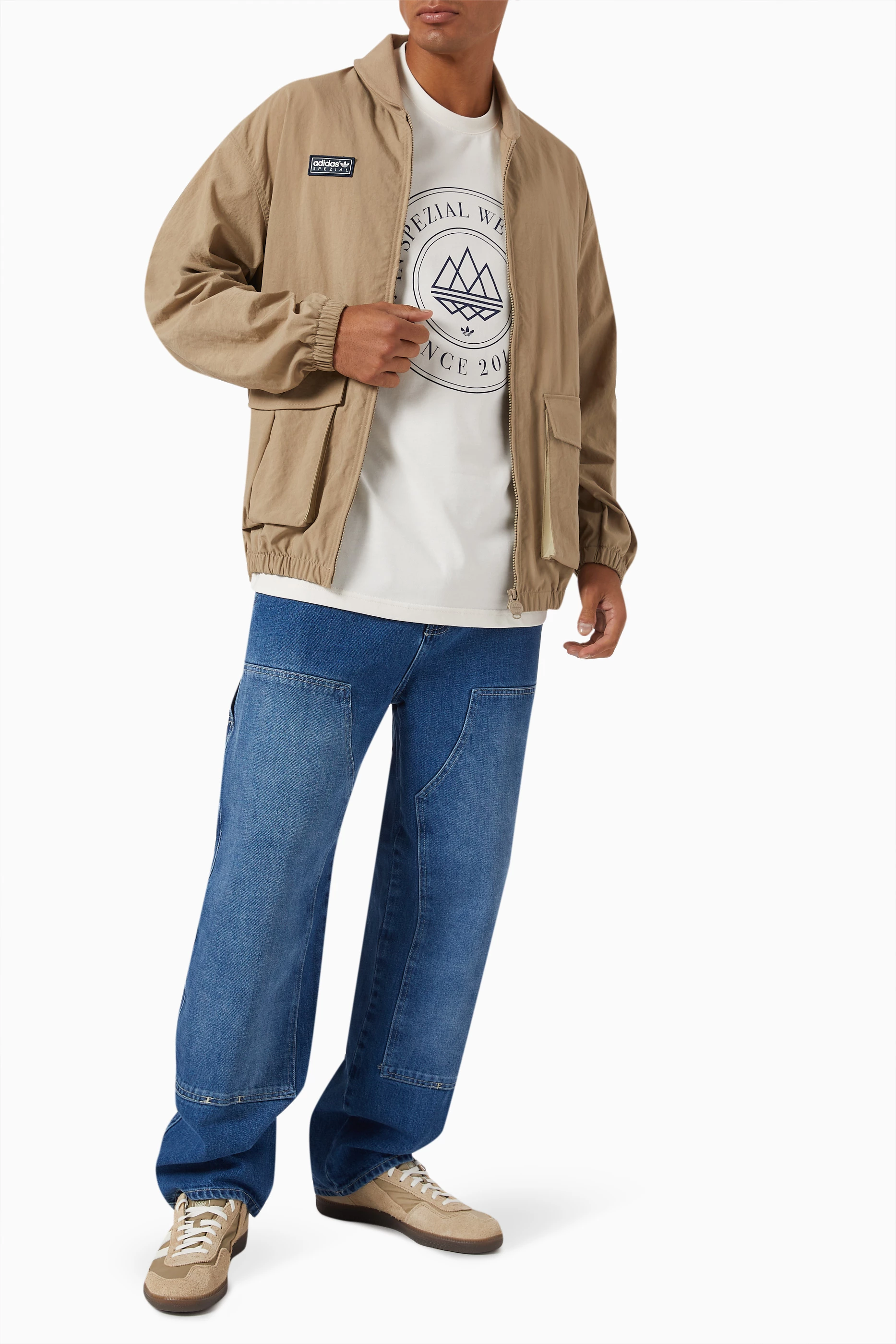 Buy adidas Statement Neutral Trentham SPZL Jacket in Nylon Plain