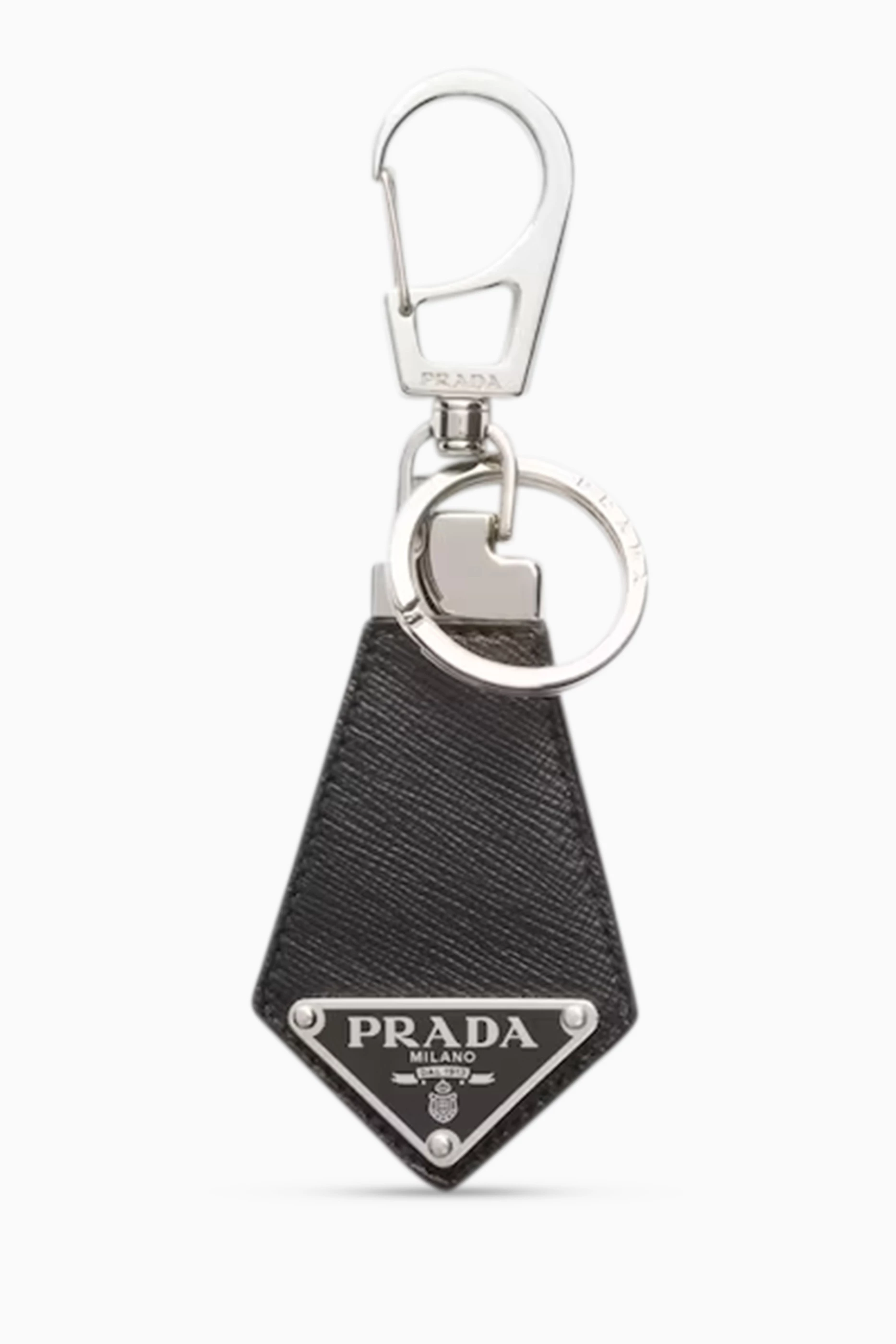 ★Prada Saffiano Triangle Logo Keyring Black★ 217286615_c015_in.jpg?ts=