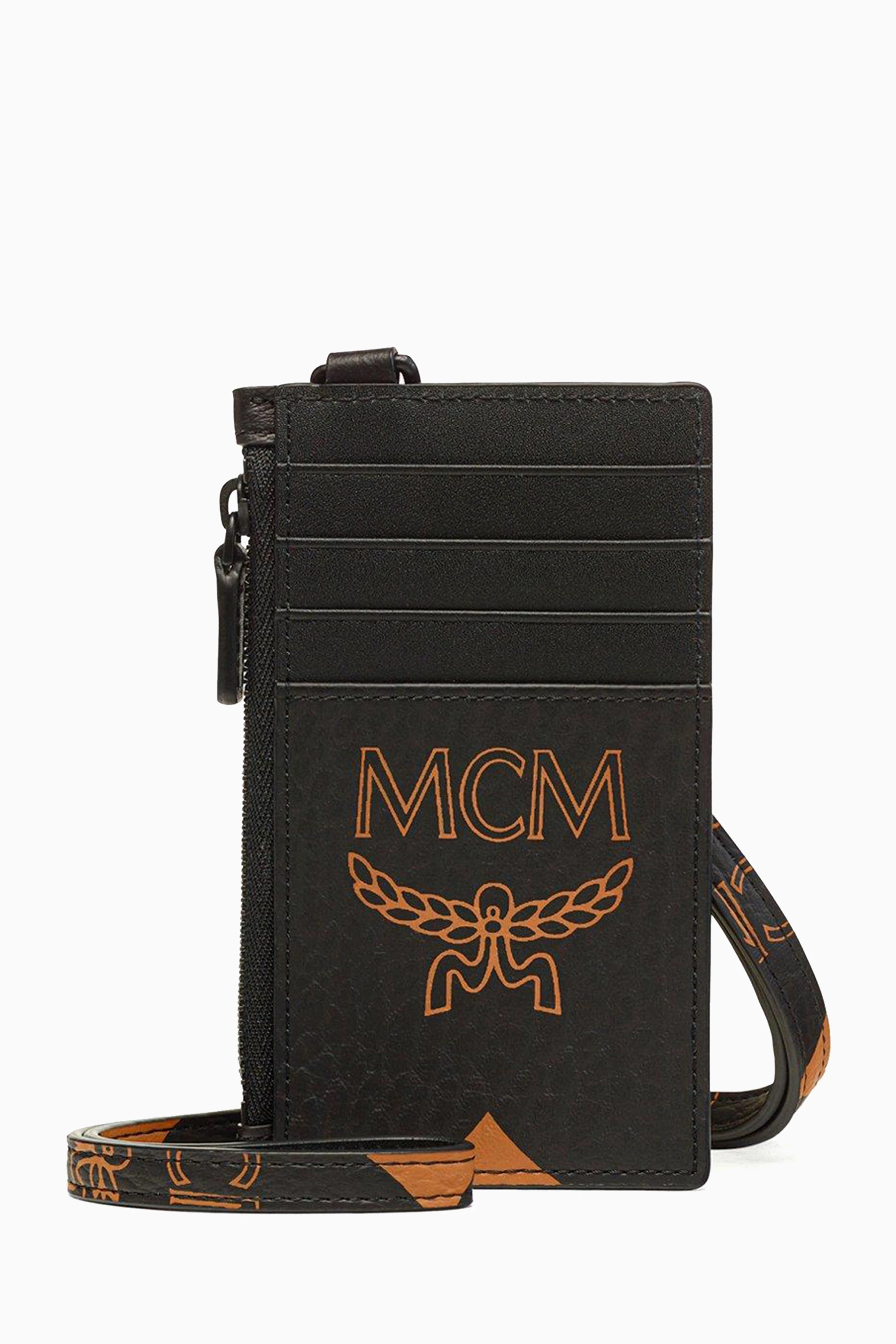 Buy MCM Black Aren Lanyard Card Case in Visetos Canvas For UNISEX Online Ounass Saudi