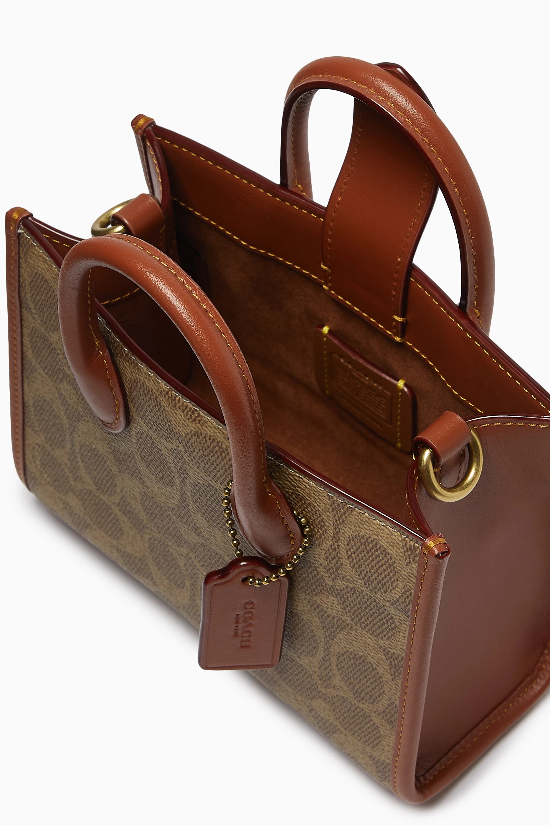 Buy Coach Brown Ace 17 Tote Bag in Signature Canvas For Women