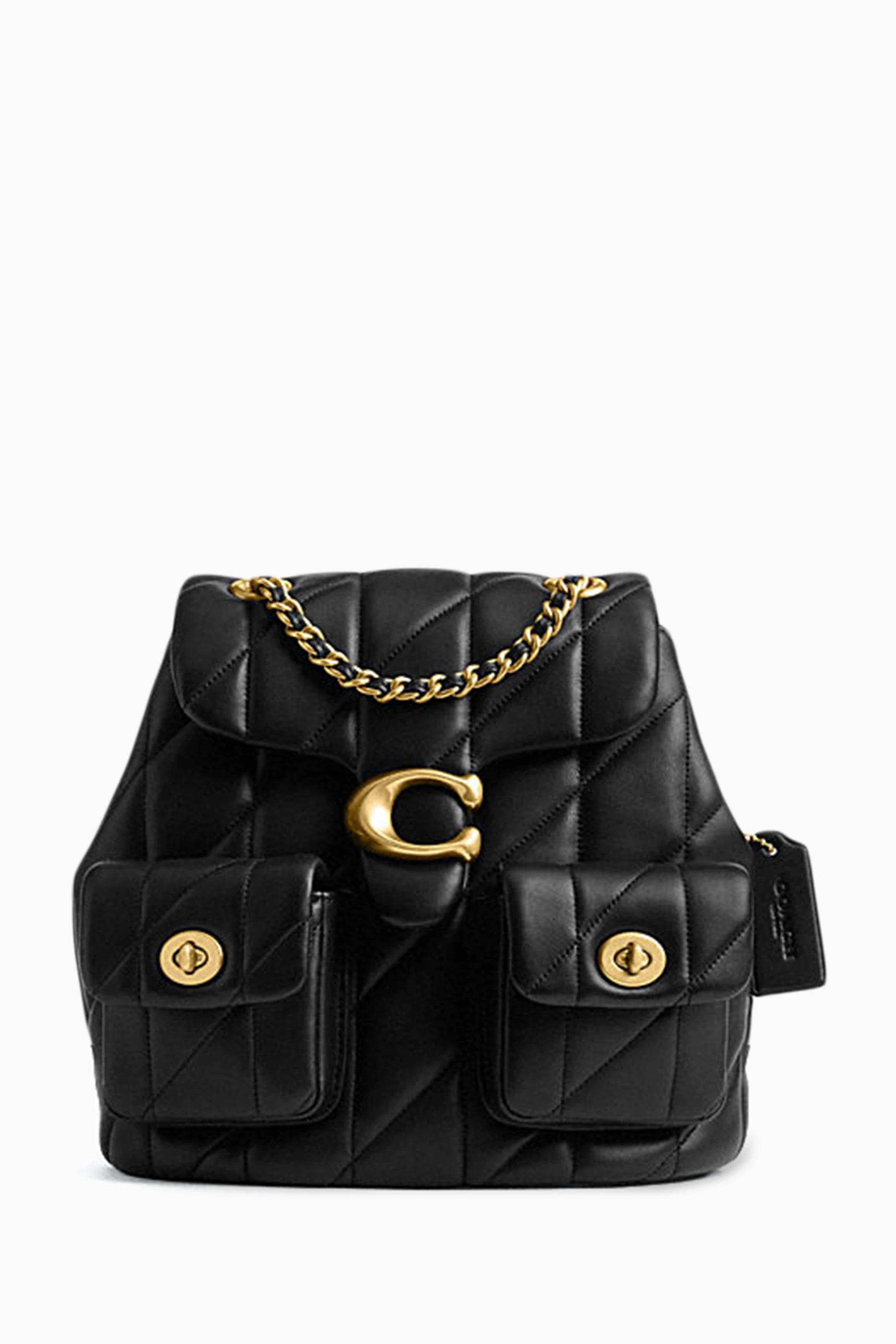 Coach black quilted bag hotsell