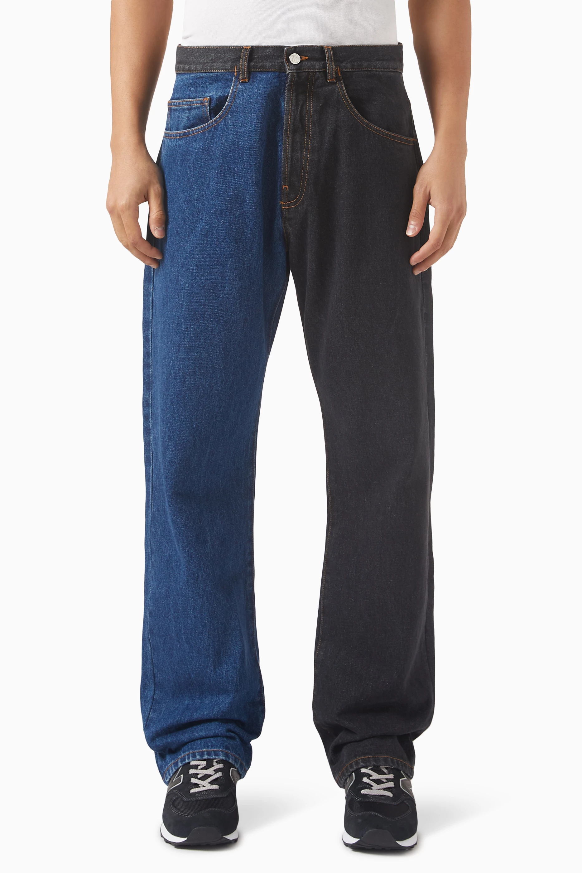 Buy Aries Multicolour Varsity Batten Jeans For Men Online | Ounass 