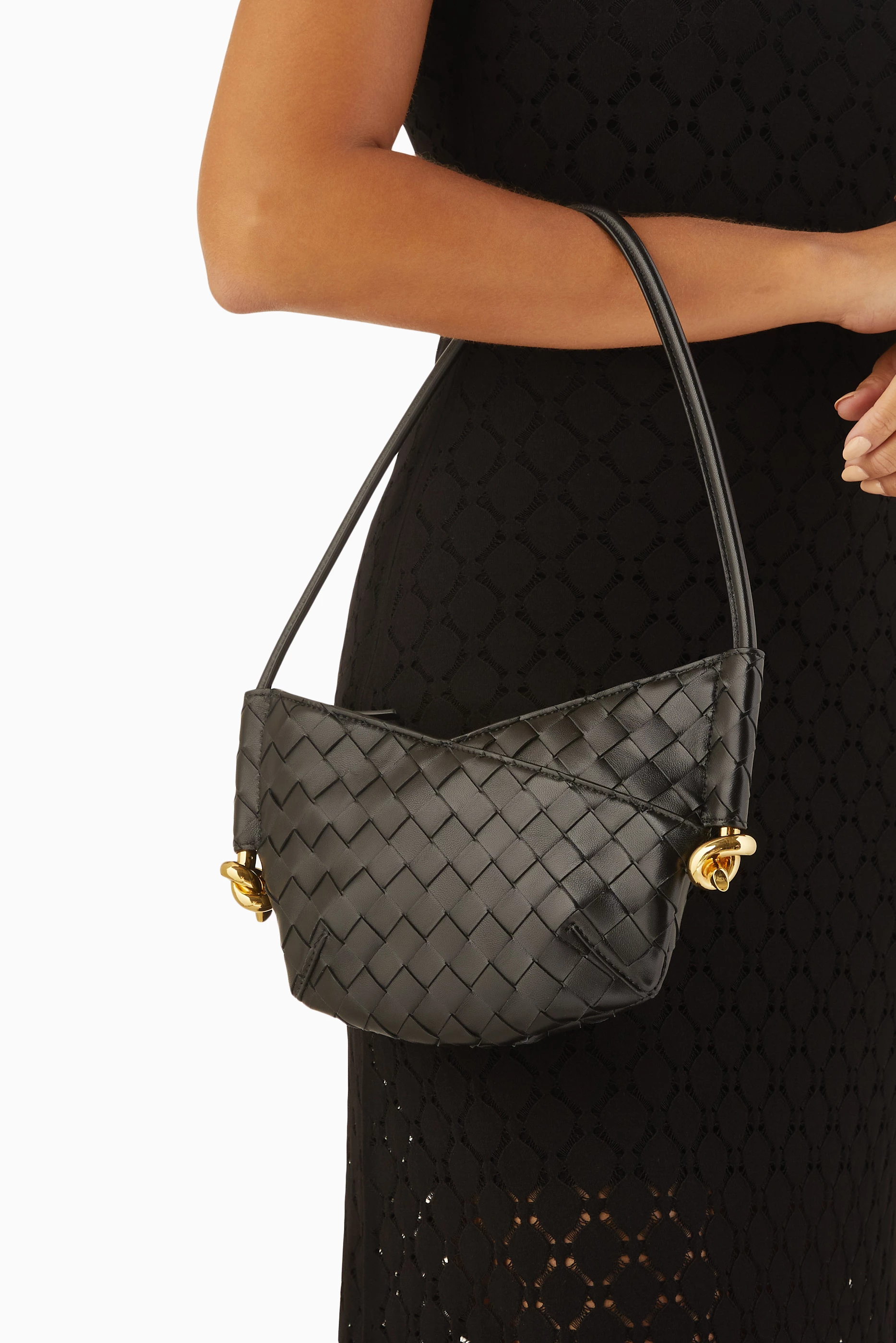 ショルダーバッグ・ポシェット BOTTEGA VENETA Mini Solstice Shoulder Bag Black MINI HOBO SOLSTICE SHOULDER BAG Bottega Veneta $2,300.00 USD