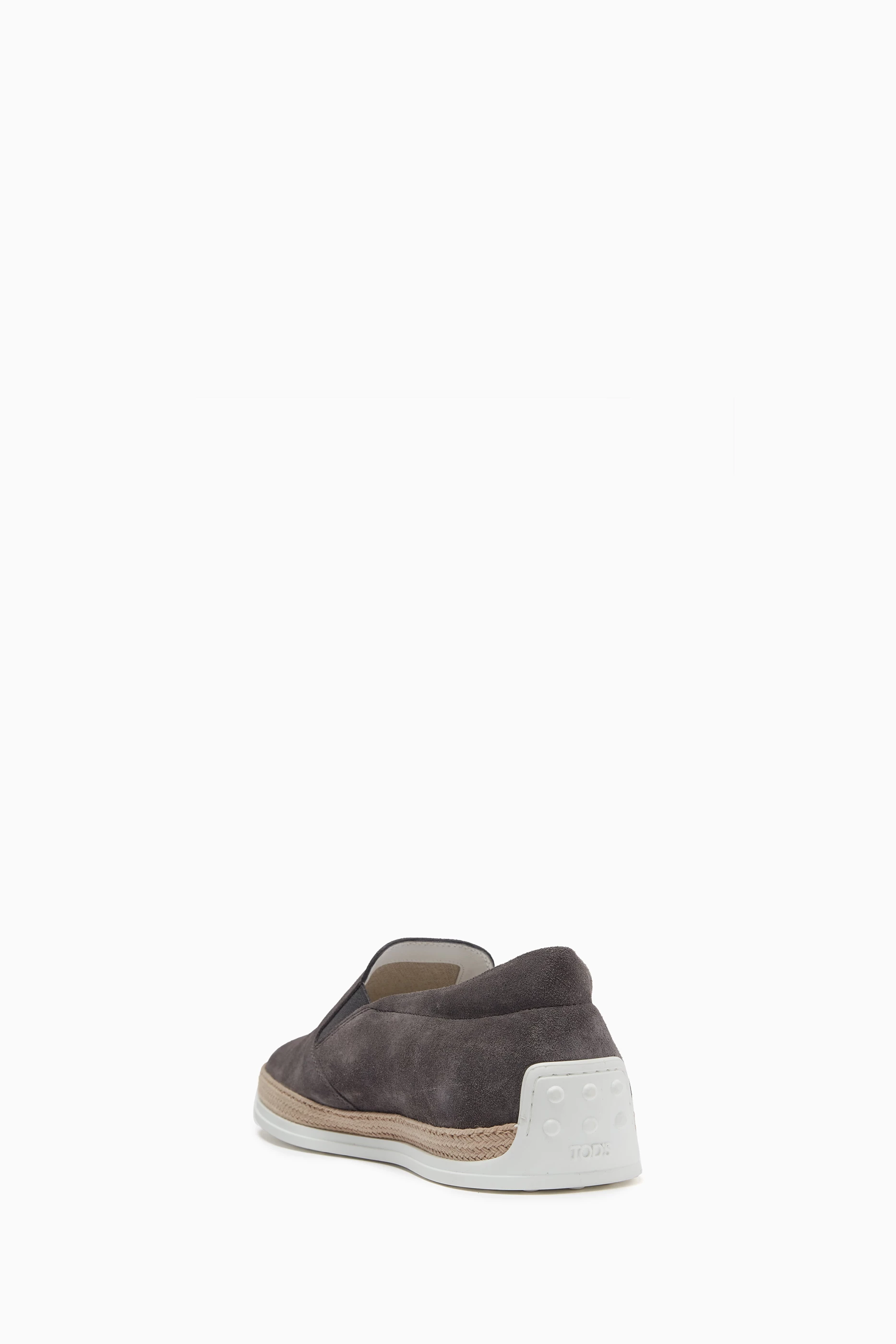 Tod\'s Slip On Shoes Suede Espadrille 5.5 Gray Mens Man BROWN Slip-ons in Suede XXM0TV0K900RE09C405 | Tods main image 2