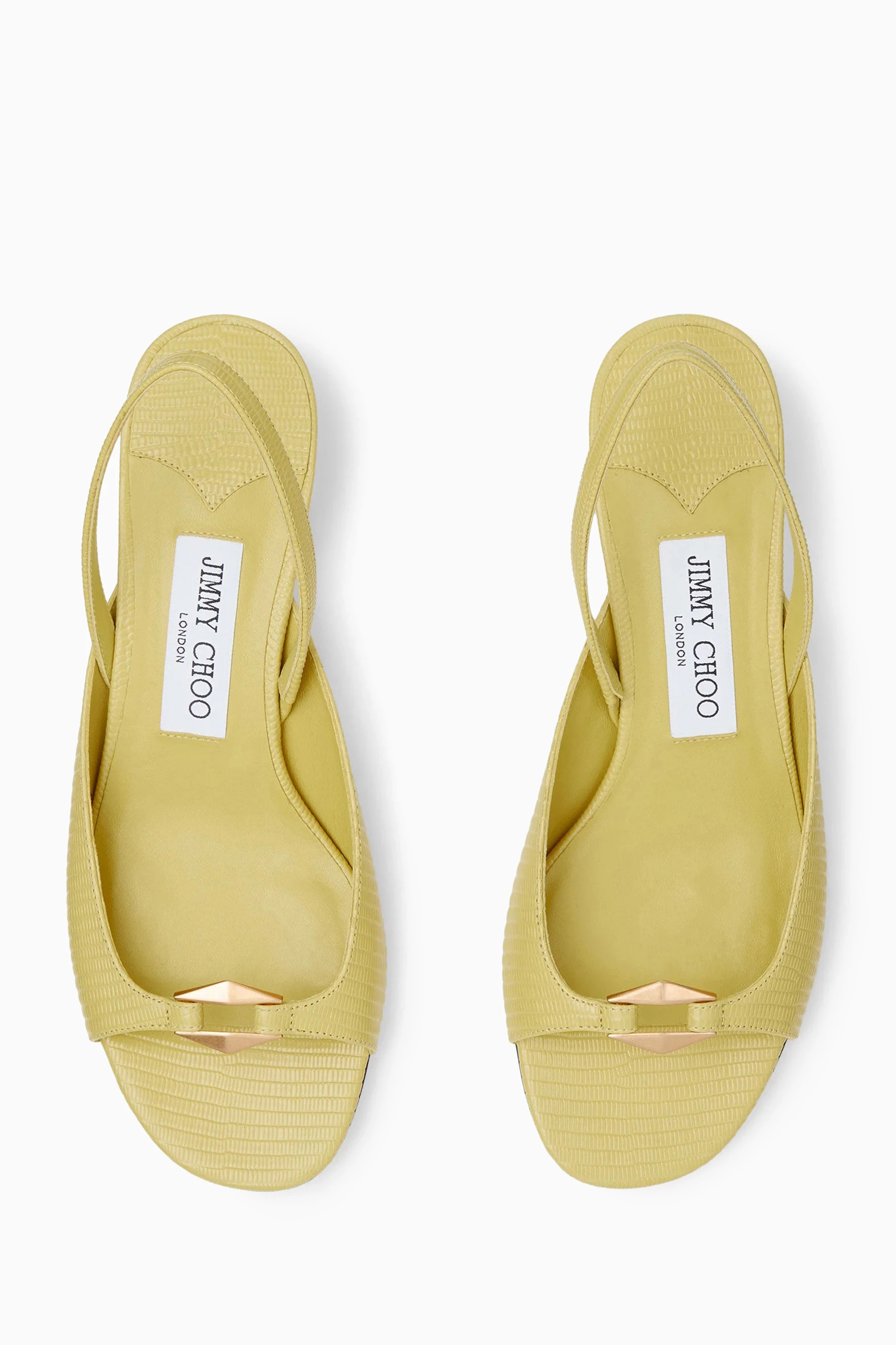 Yellow slingback sandals top