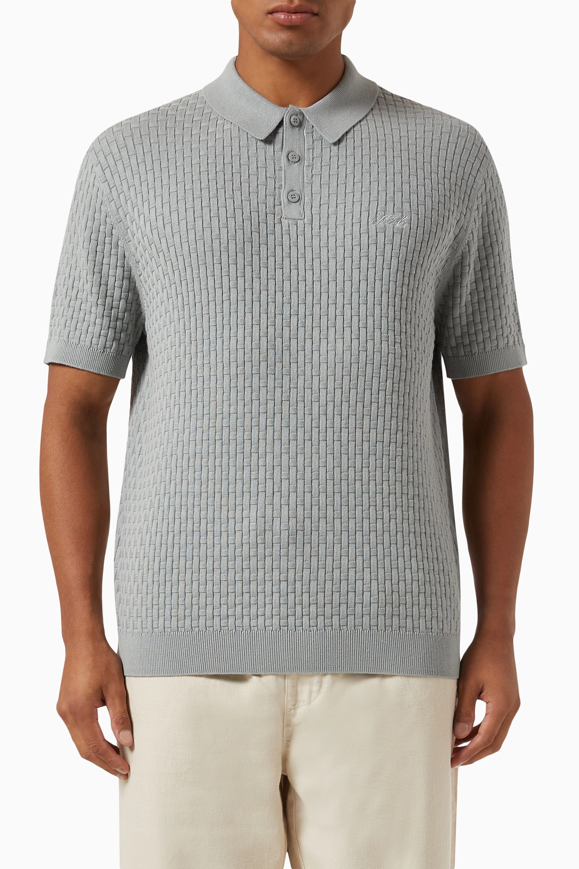 Buy Kith Grey Tilden Polo Shirt in Cotton-blend For Men Online | Ounass  Saudi