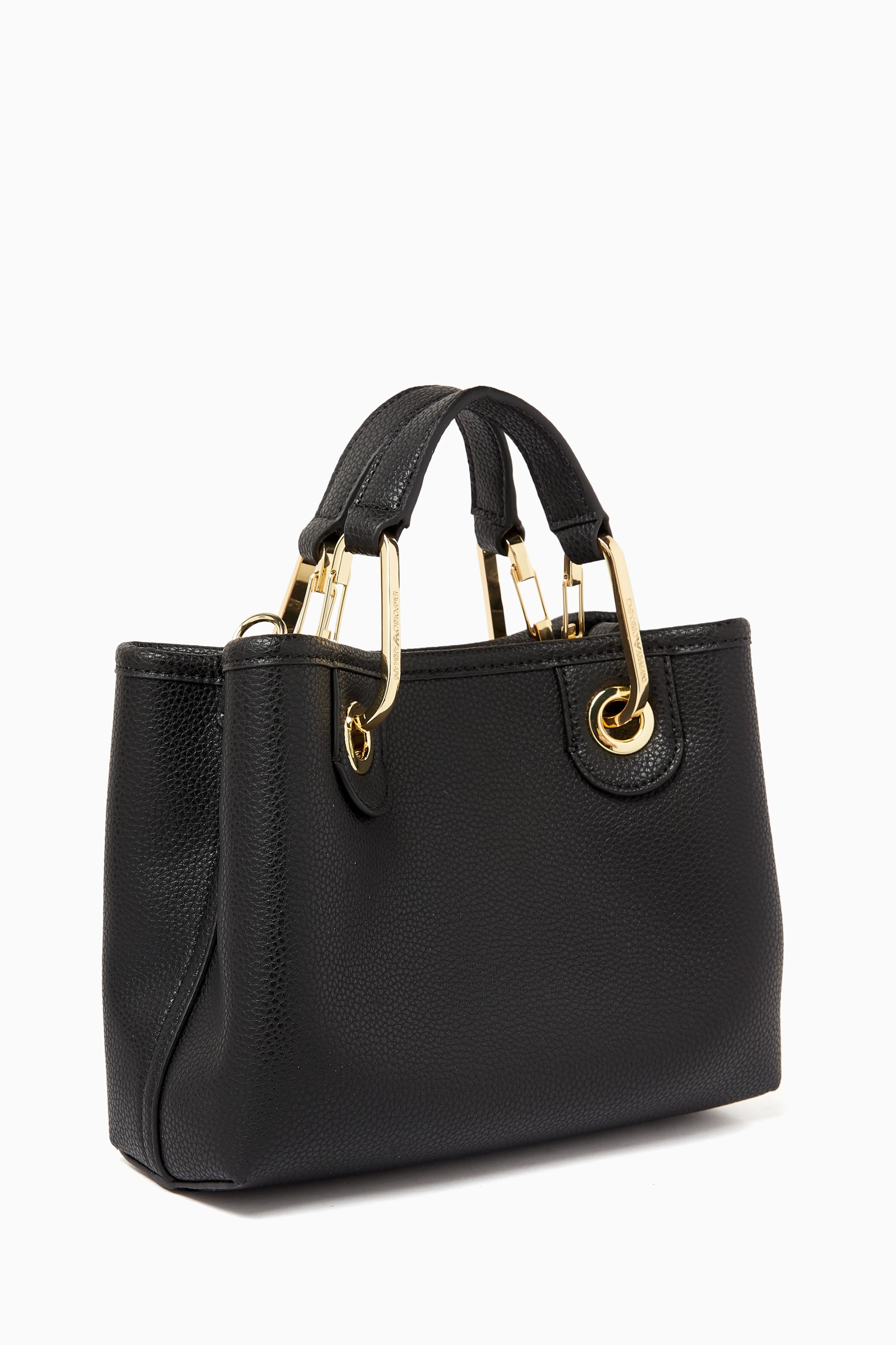 Buy Emporio Armani Black Extra Small Logo Tote Bag For Women