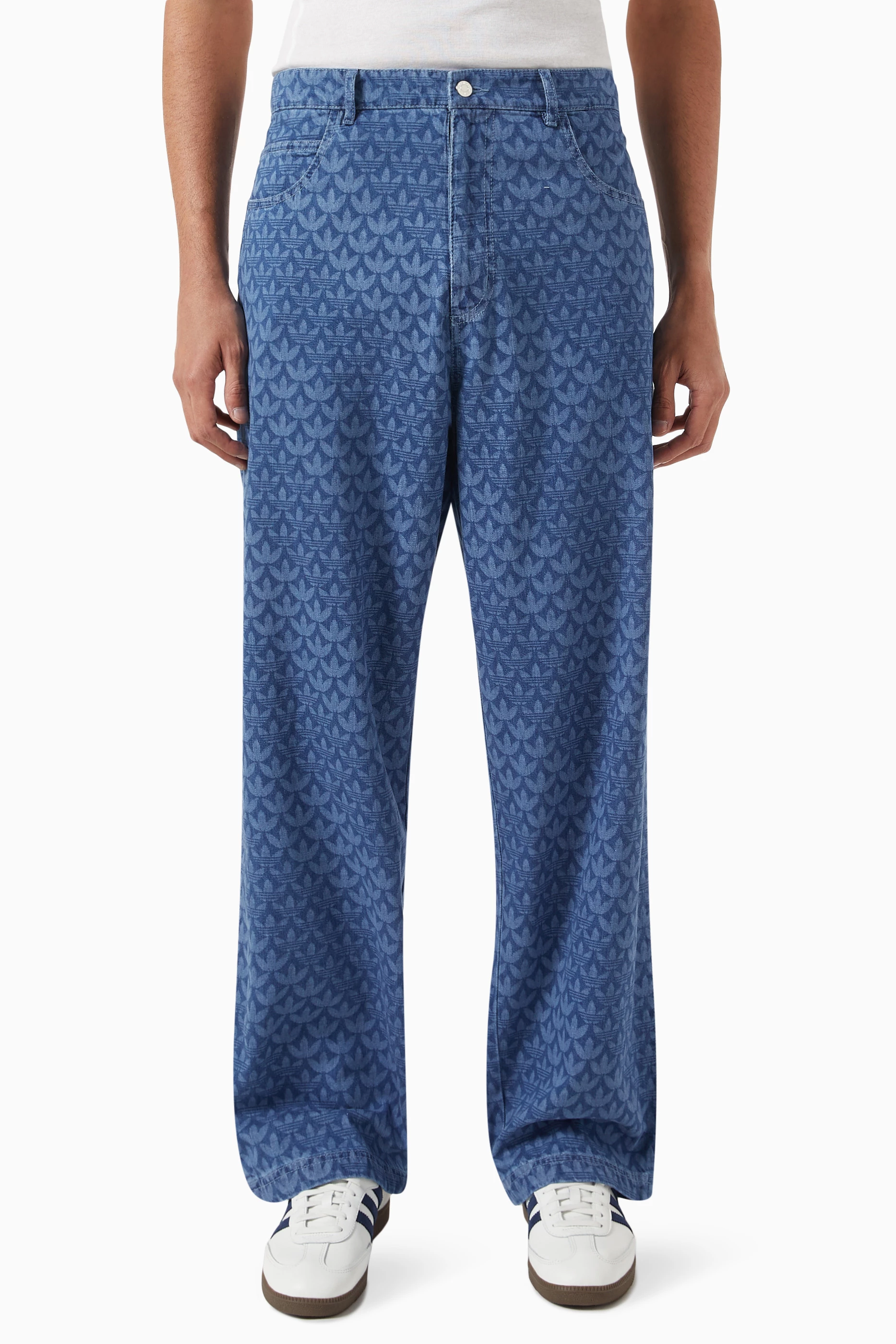 Buy adidas Multicolour Monogram Pants in Denim For Men Online Ounass Saudi